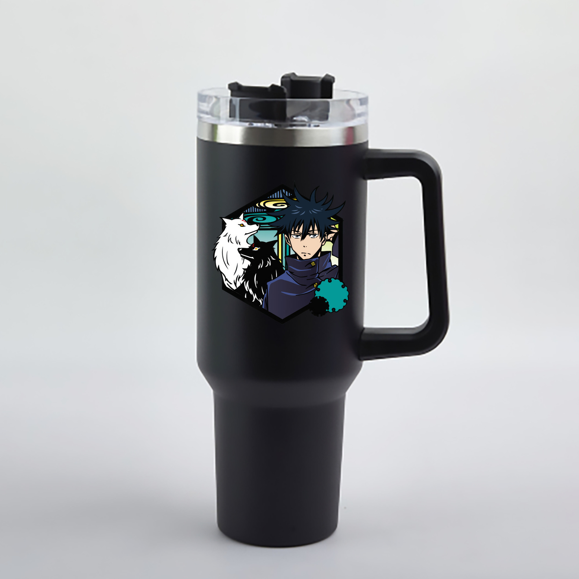 （画像用） 呪術廻戦 Jujutsu Kaisen 1200mL車用タンブラー - クリスタルステッカー（プラスチックストロー付き）