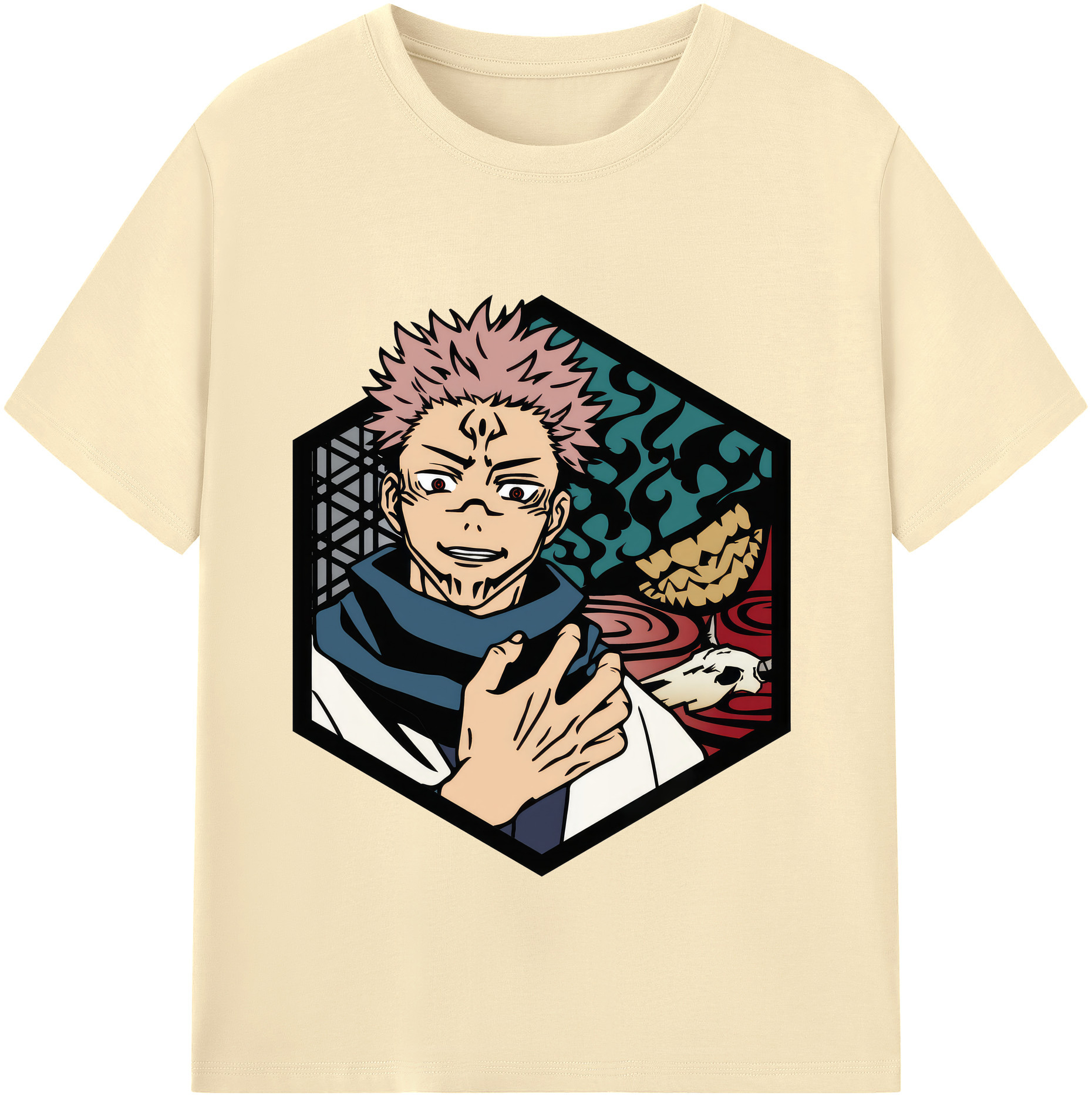 （画像用） 呪術廻戦 Jujutsu Kaisen 綿100％半袖Tシャツ（フロントプリント）