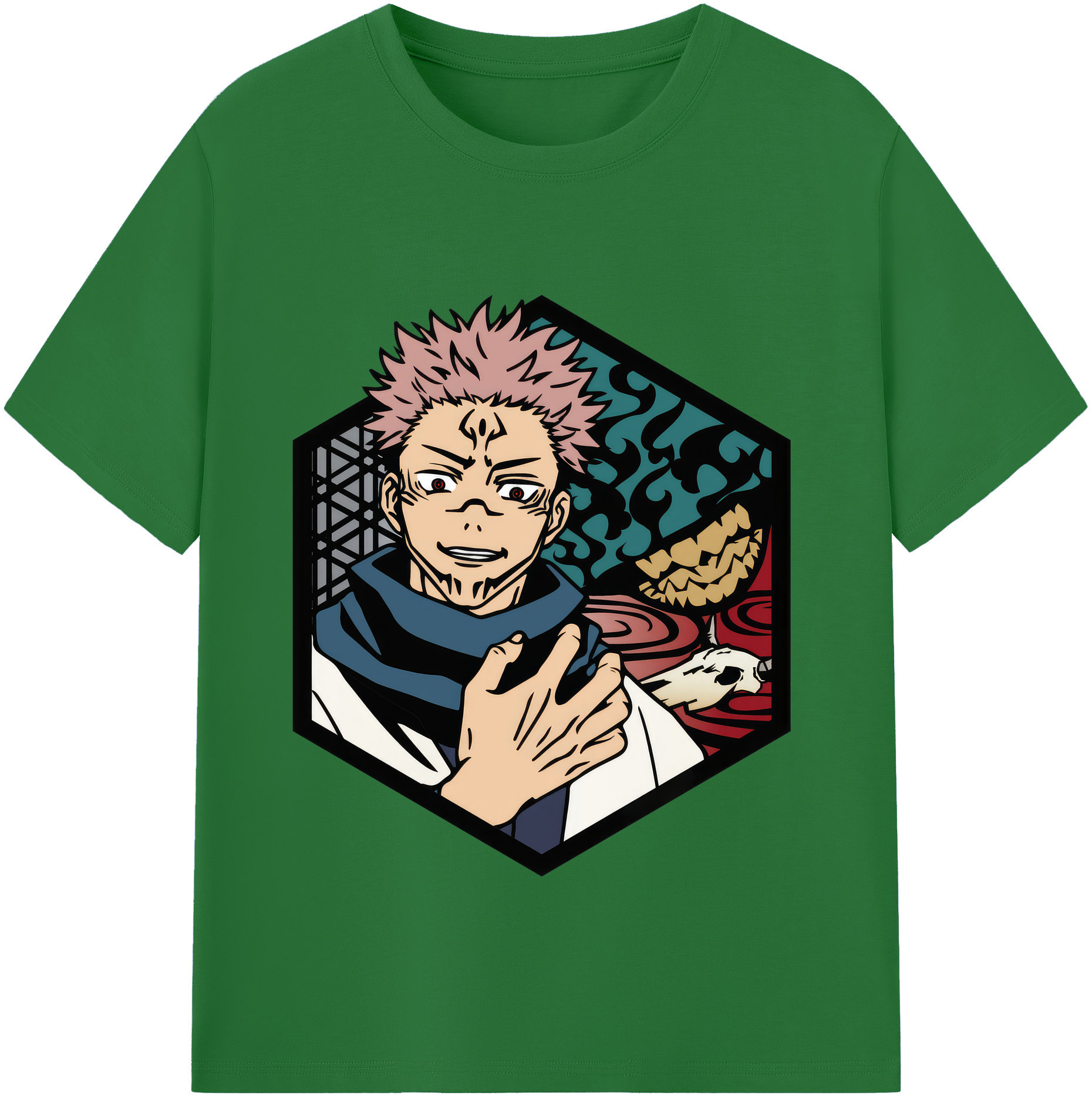（画像用） 呪術廻戦 Jujutsu Kaisen 綿100％半袖Tシャツ（フロントプリント）