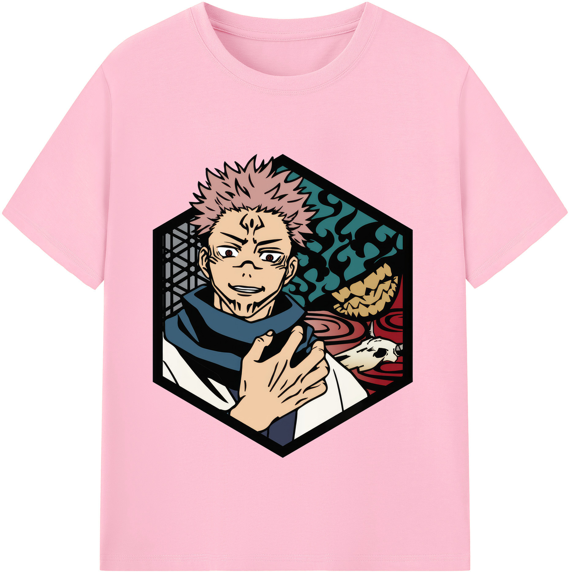 （画像用） 呪術廻戦 Jujutsu Kaisen 綿100％半袖Tシャツ（フロントプリント）