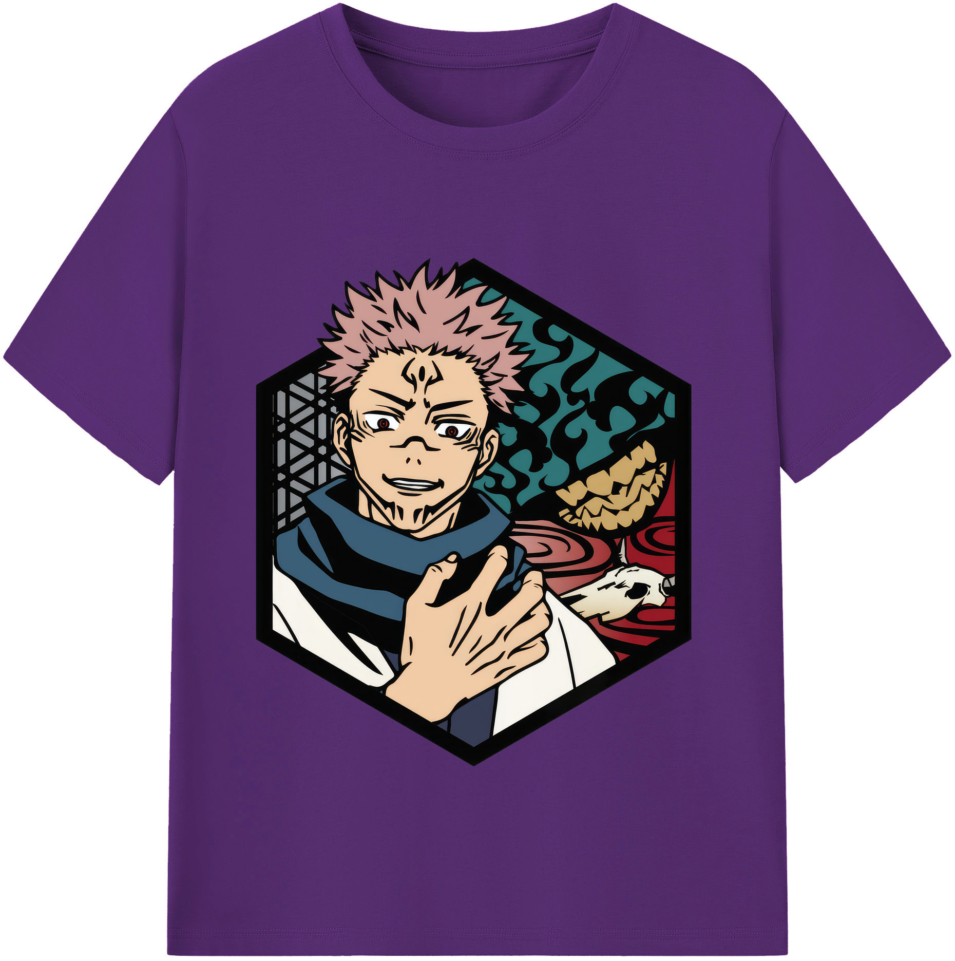 （画像用） 呪術廻戦 Jujutsu Kaisen 綿100％半袖Tシャツ（フロントプリント）