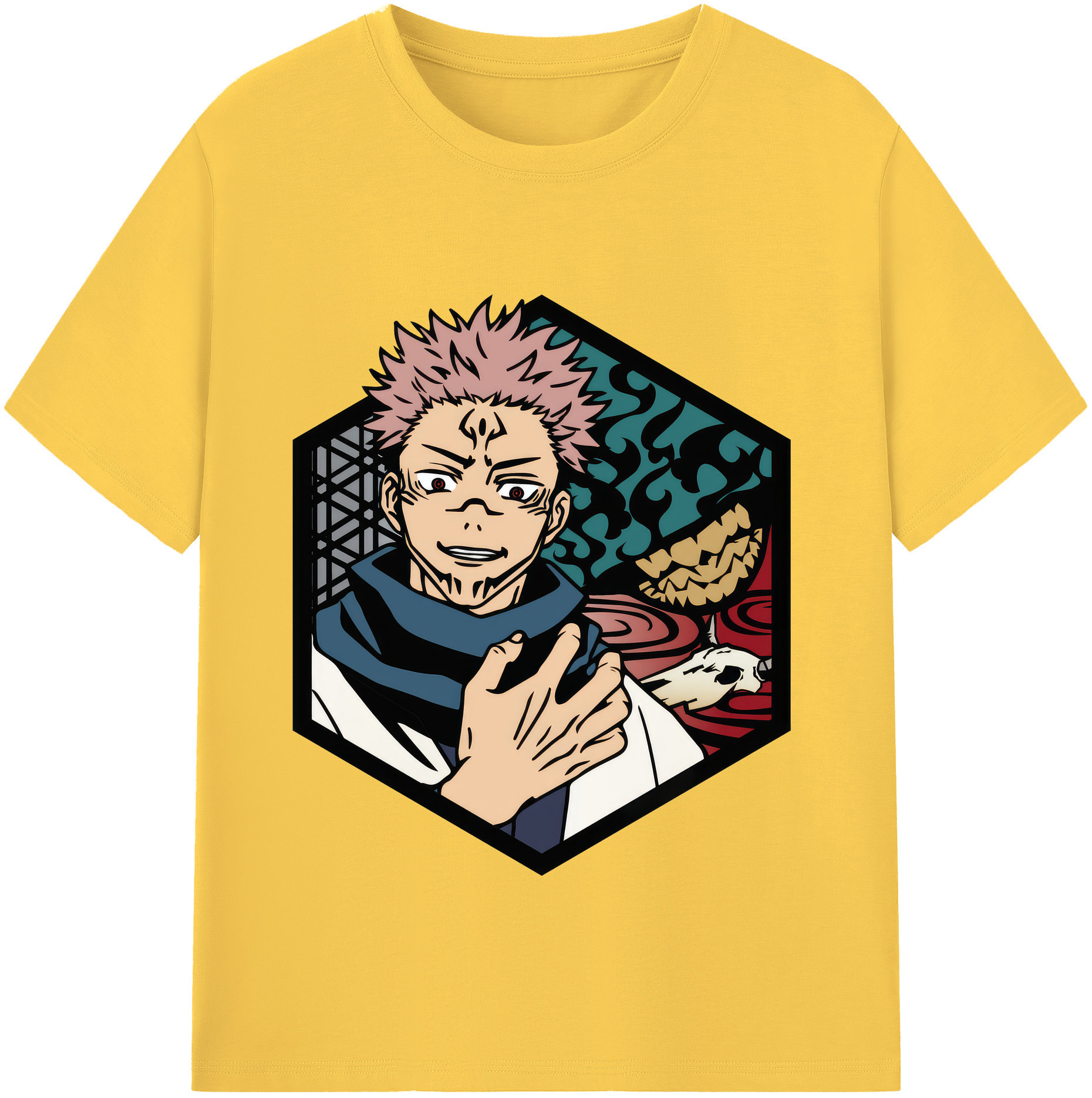 （画像用） 呪術廻戦 Jujutsu Kaisen 綿100％半袖Tシャツ（フロントプリント）