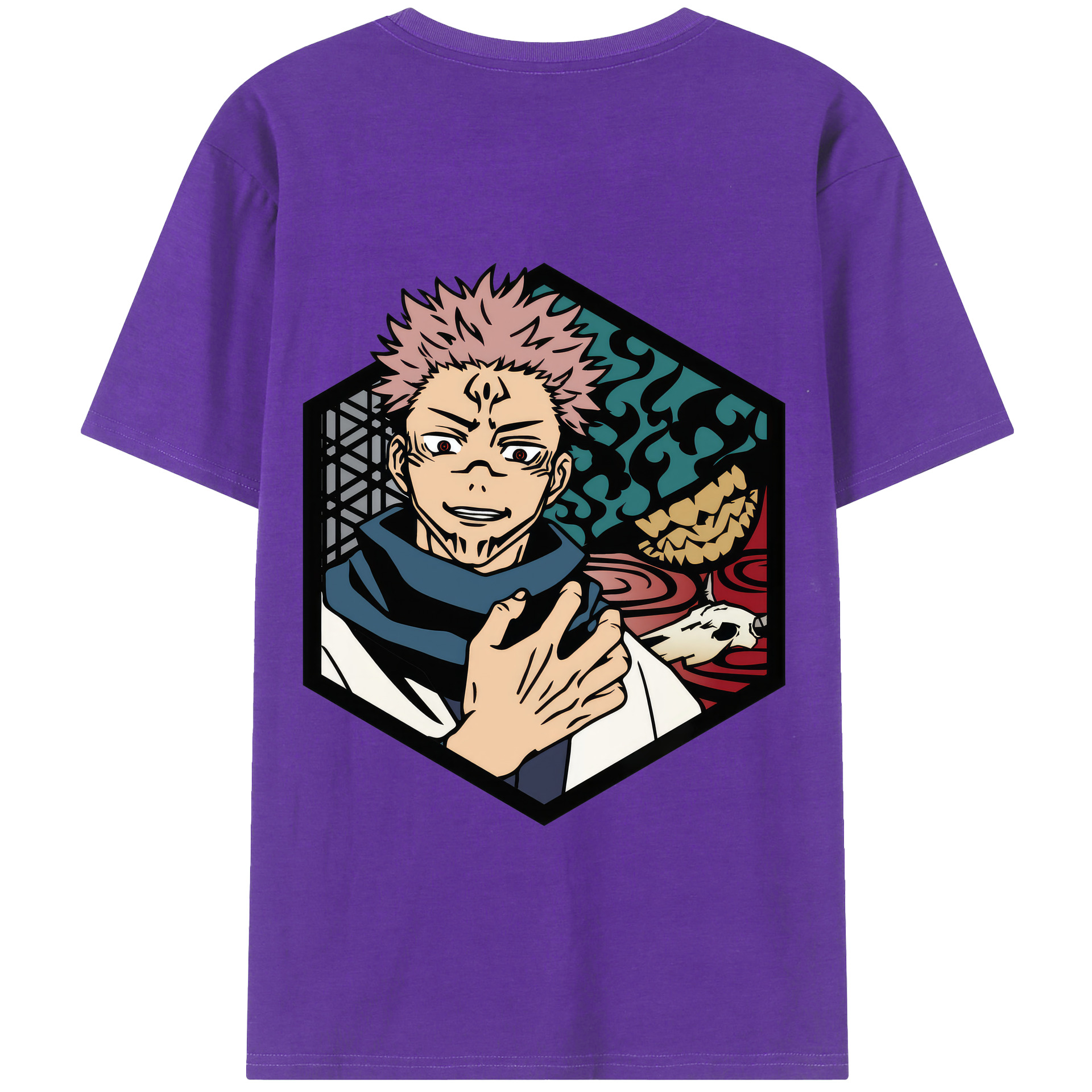 （画像用） 呪術廻戦 Jujutsu Kaisen 綿100％半袖Tシャツ（背面プリント）