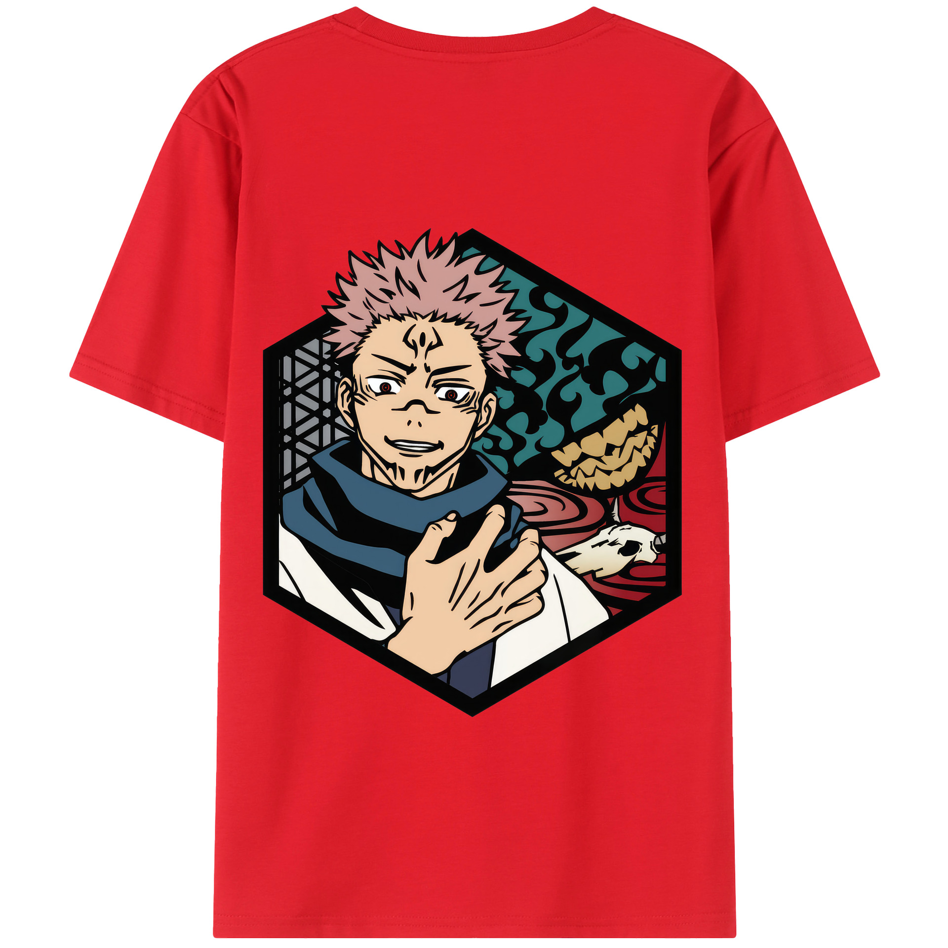 （画像用） 呪術廻戦 Jujutsu Kaisen 綿100％半袖Tシャツ（背面プリント）