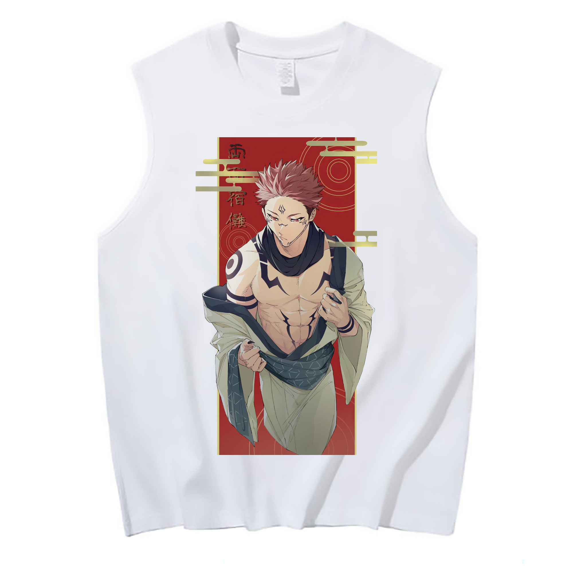 （画像用） 呪術廻戦 Jujutsu Kaisen コットン100％タンクトップ（フロントプリント）