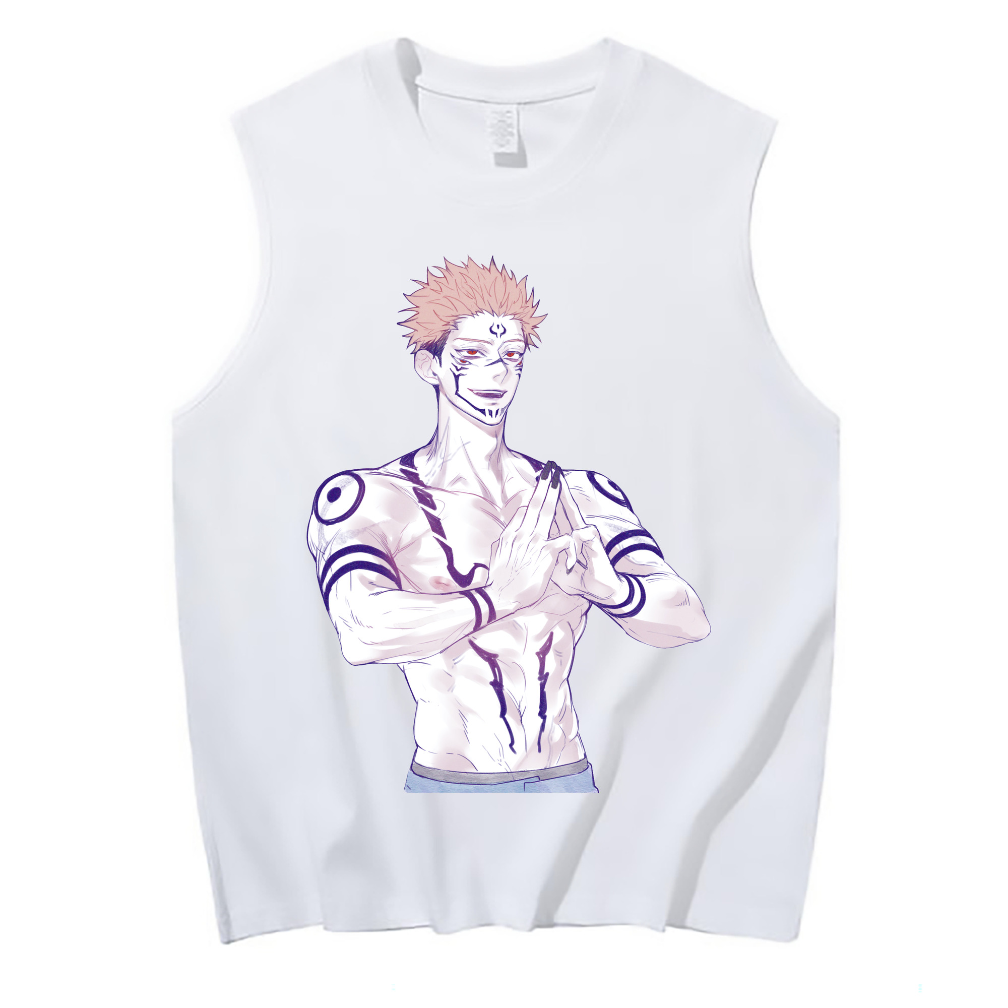 （画像用） 呪術廻戦 Jujutsu Kaisen コットン100％タンクトップ（フロントプリント）