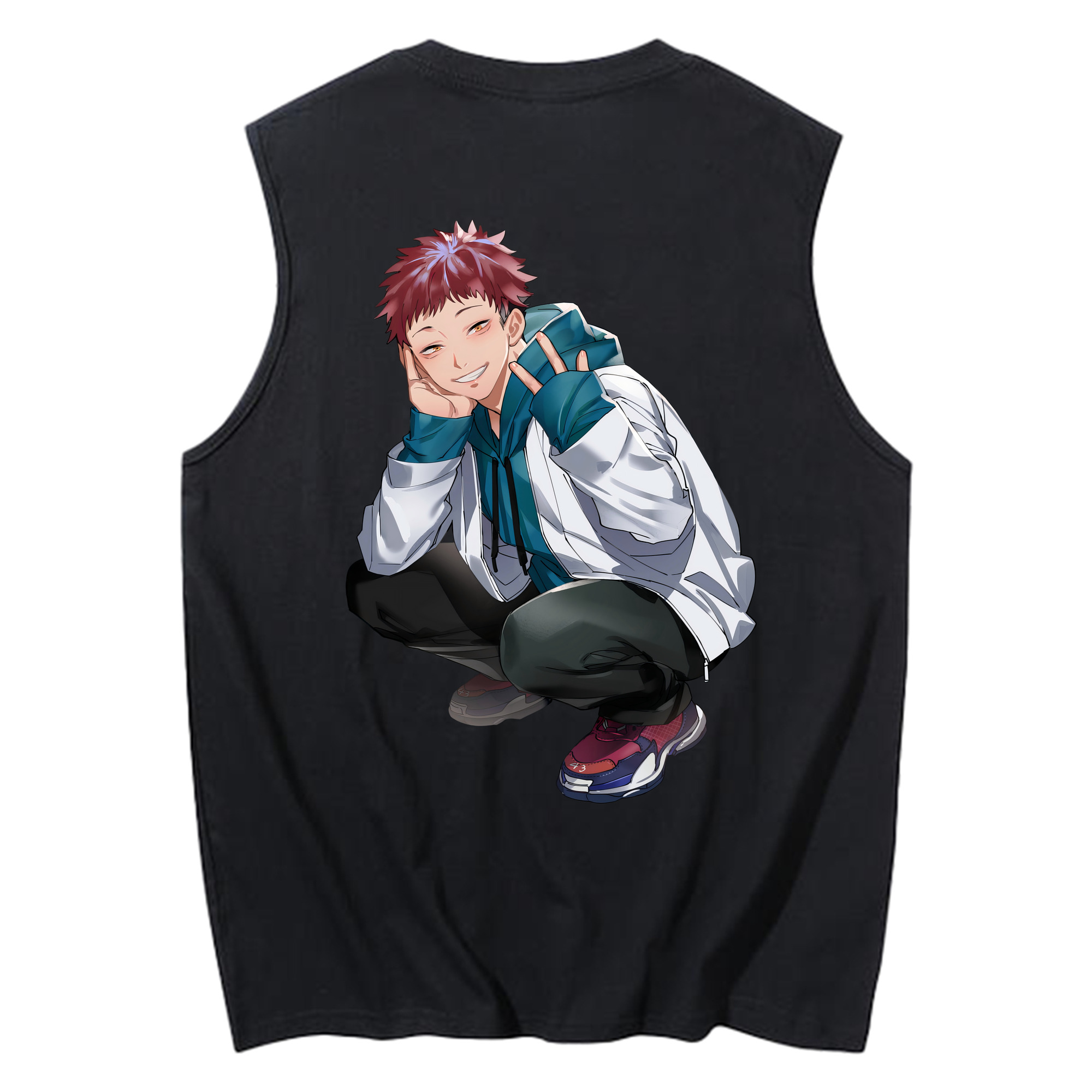 （画像用） 呪術廻戦 Jujutsu Kaisen コットン100％タンクトップ（背面プリント）