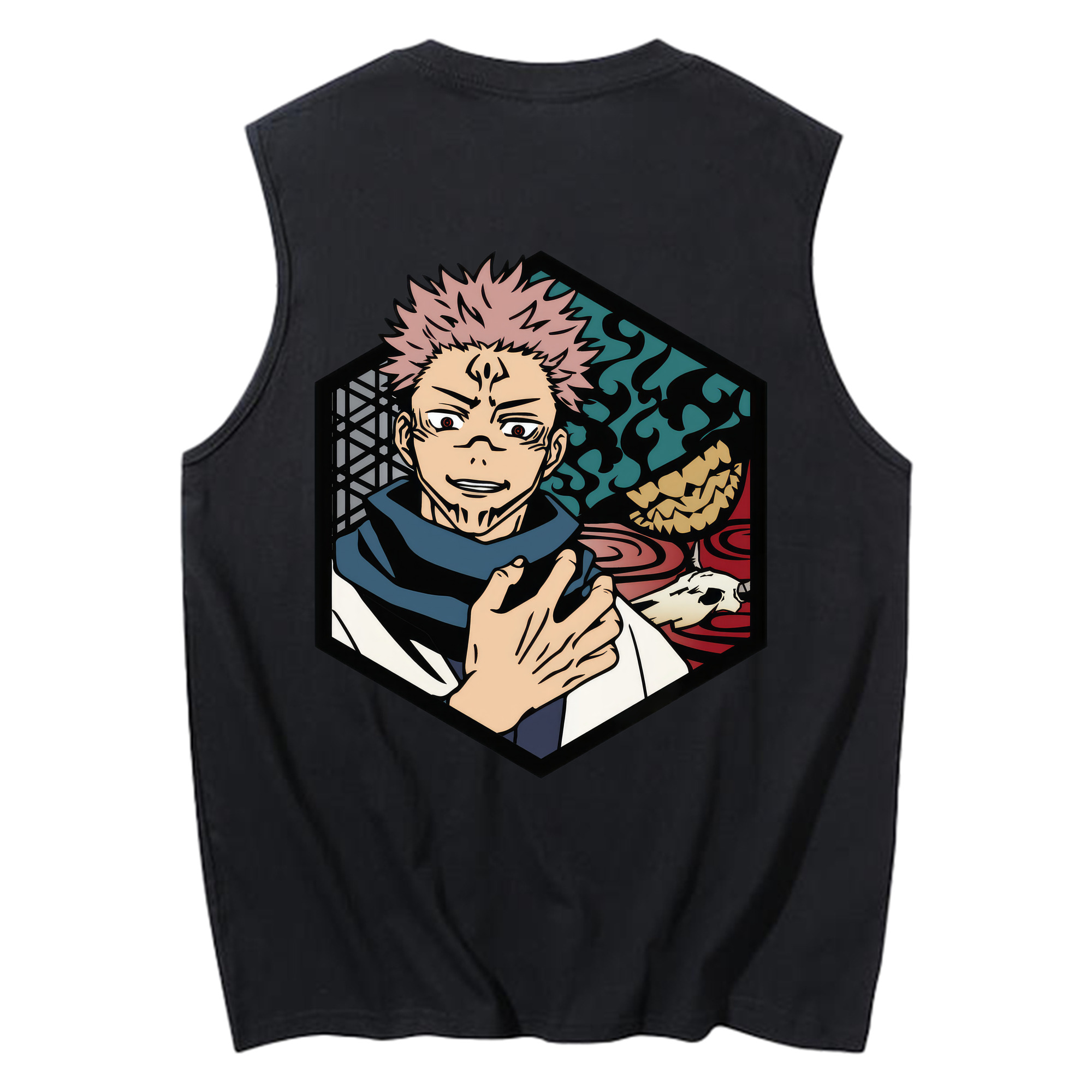 （画像用） 呪術廻戦 Jujutsu Kaisen コットン100％タンクトップ（背面プリント）