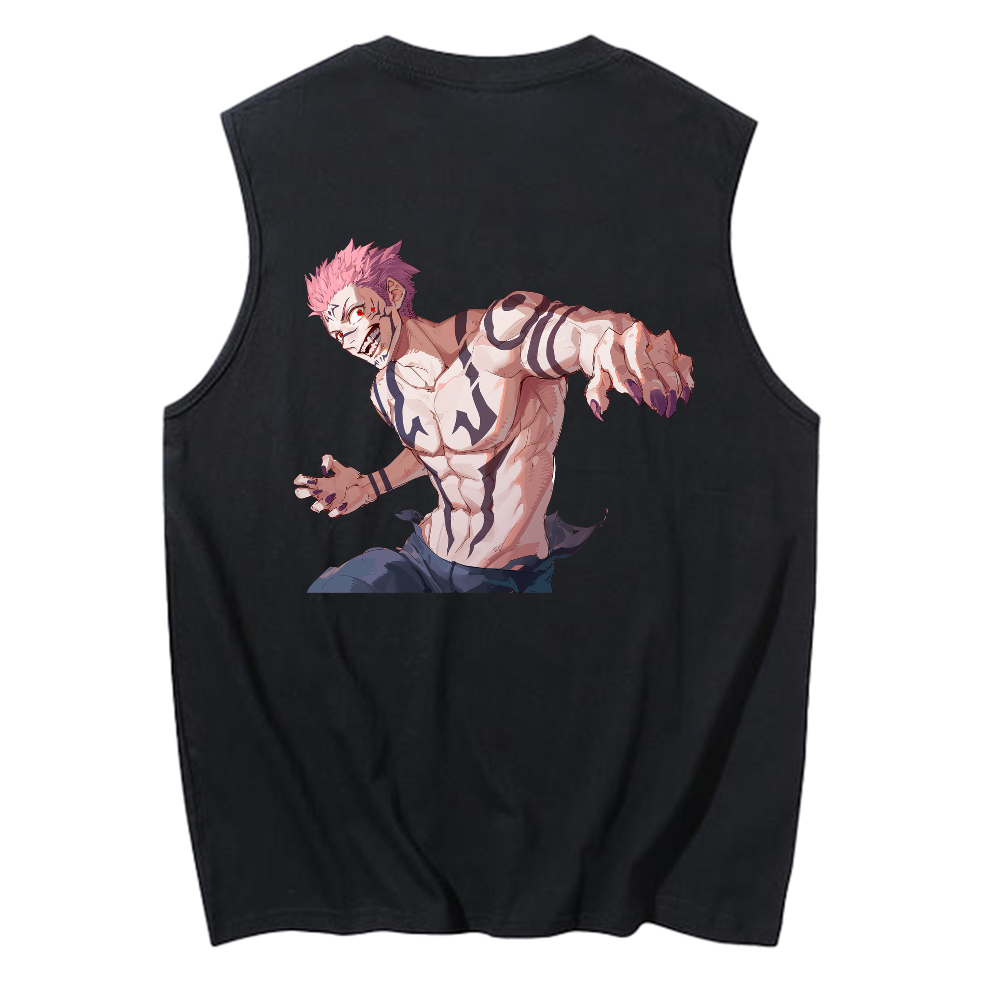 （画像用） 呪術廻戦 Jujutsu Kaisen コットン100％タンクトップ（背面プリント）
