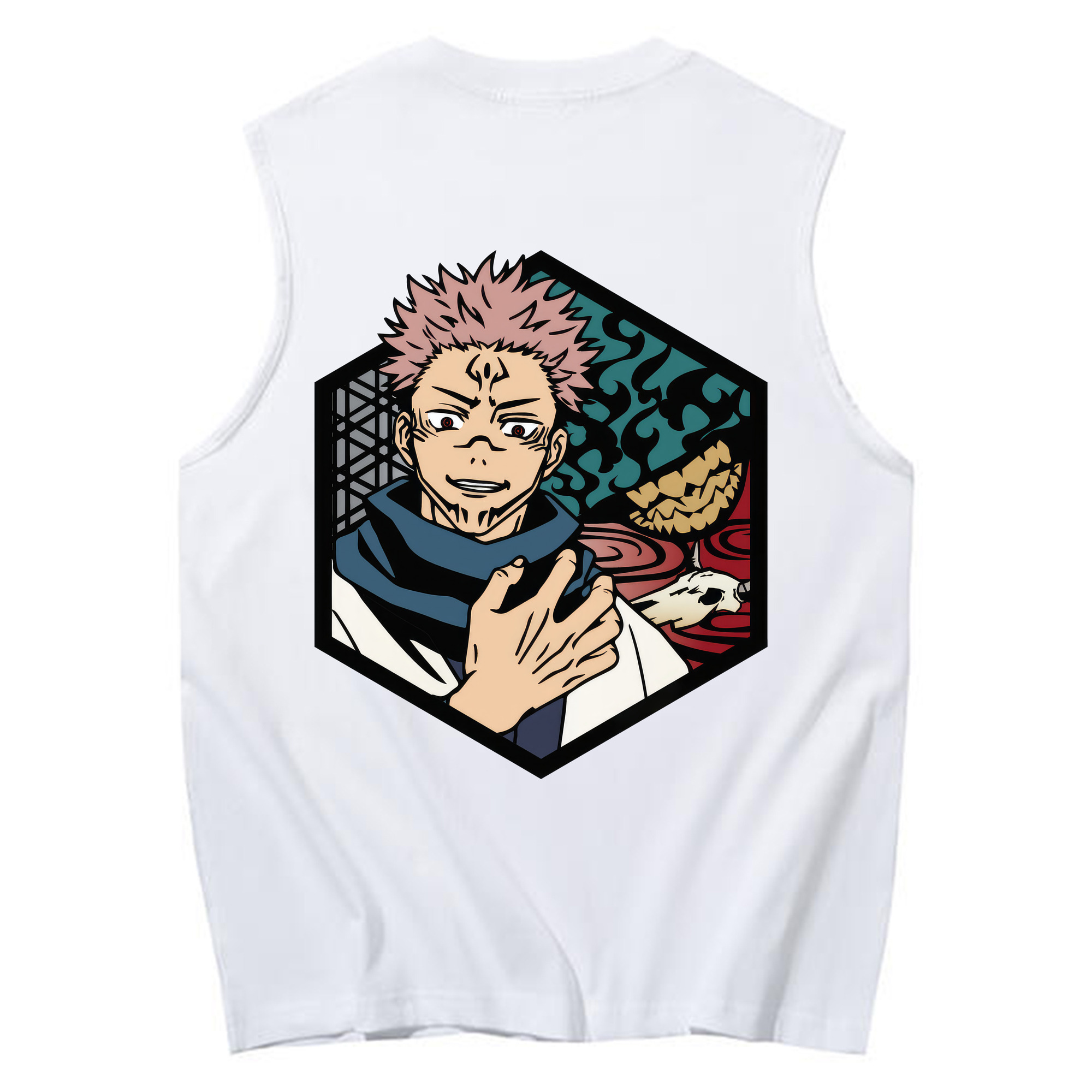 （画像用） 呪術廻戦 Jujutsu Kaisen コットン100％タンクトップ（背面プリント）