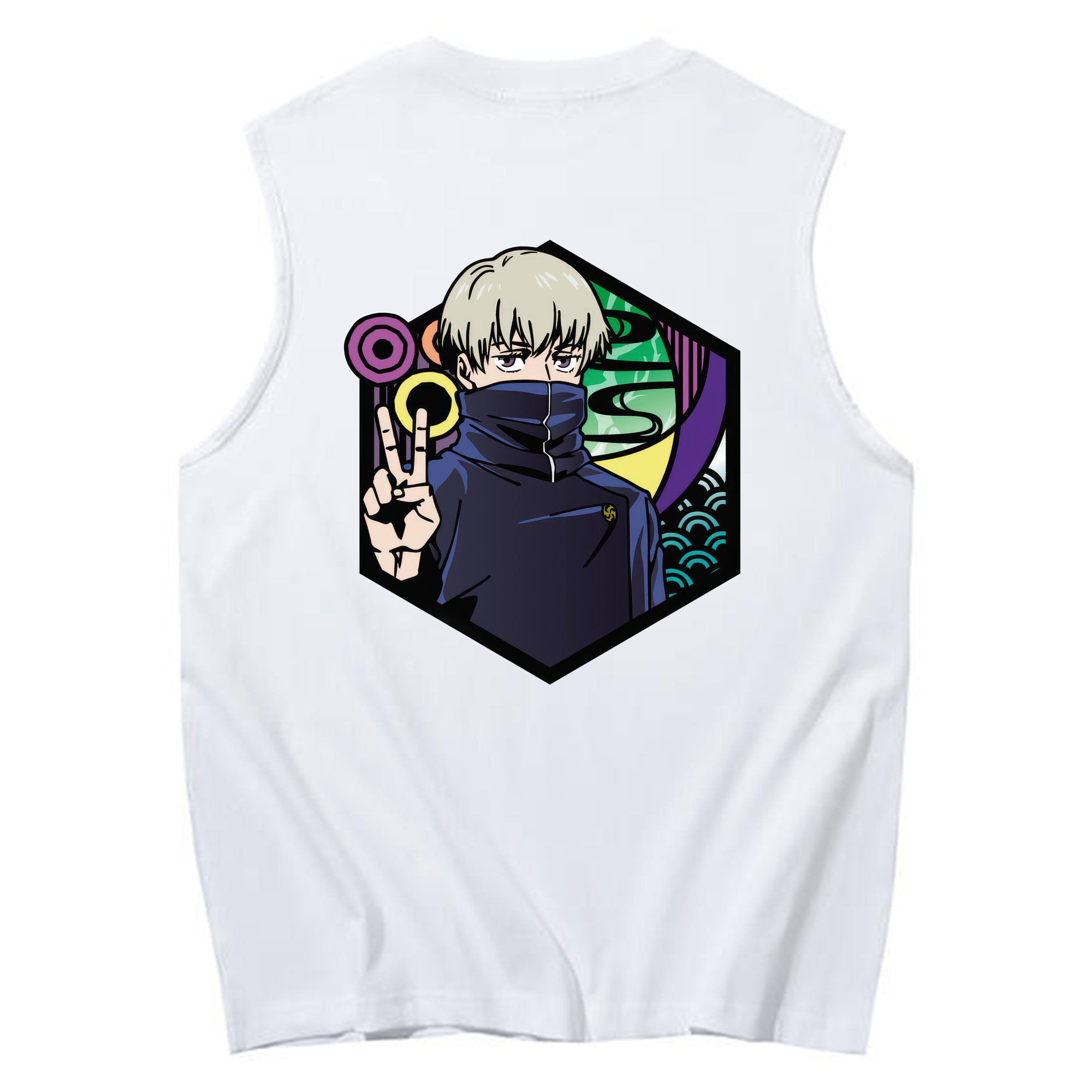 （画像用） 呪術廻戦 Jujutsu Kaisen コットン100％タンクトップ（背面プリント）