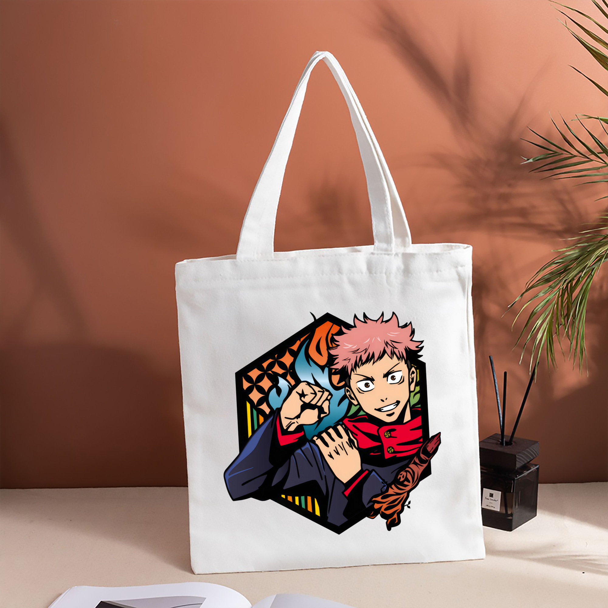 呪術廻戦 Jujutsu Kaisen 縦型キャンバス生地手提げバッグ　トートバッグ