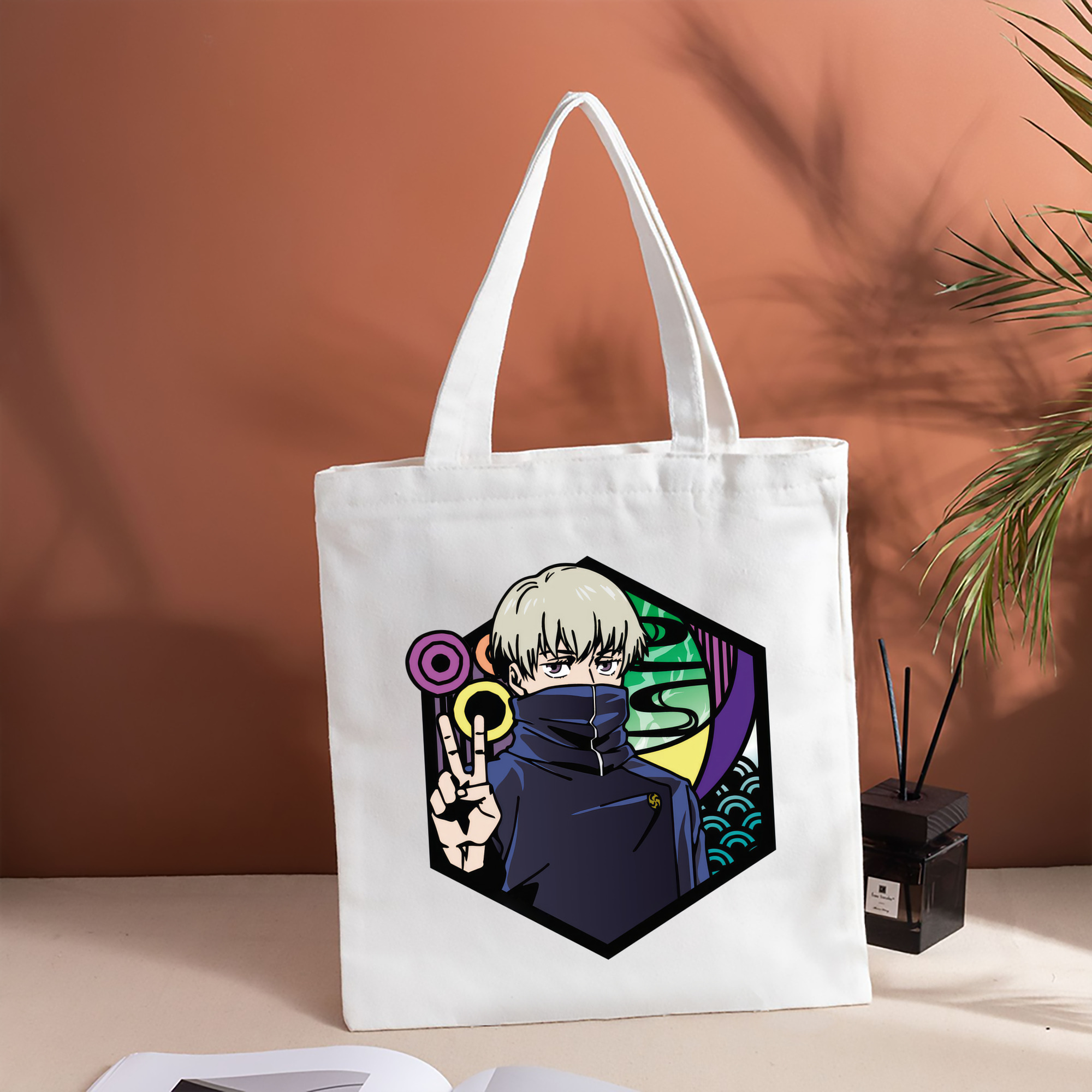 呪術廻戦 Jujutsu Kaisen 縦型キャンバス生地手提げバッグ　トートバッグ