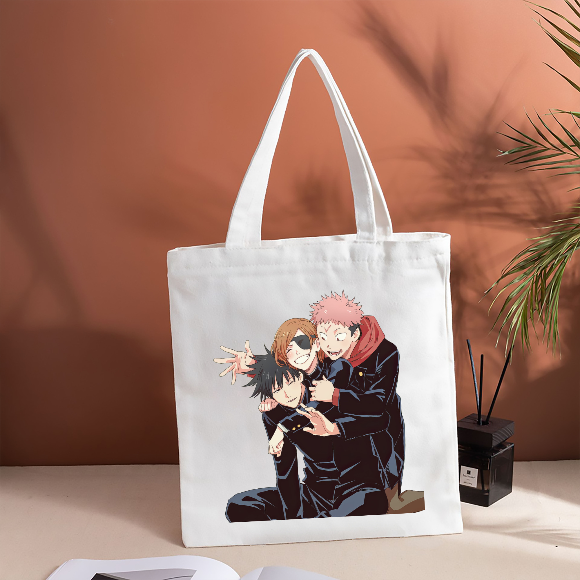 呪術廻戦 Jujutsu Kaisen 縦型キャンバス生地手提げバッグ　トートバッグ