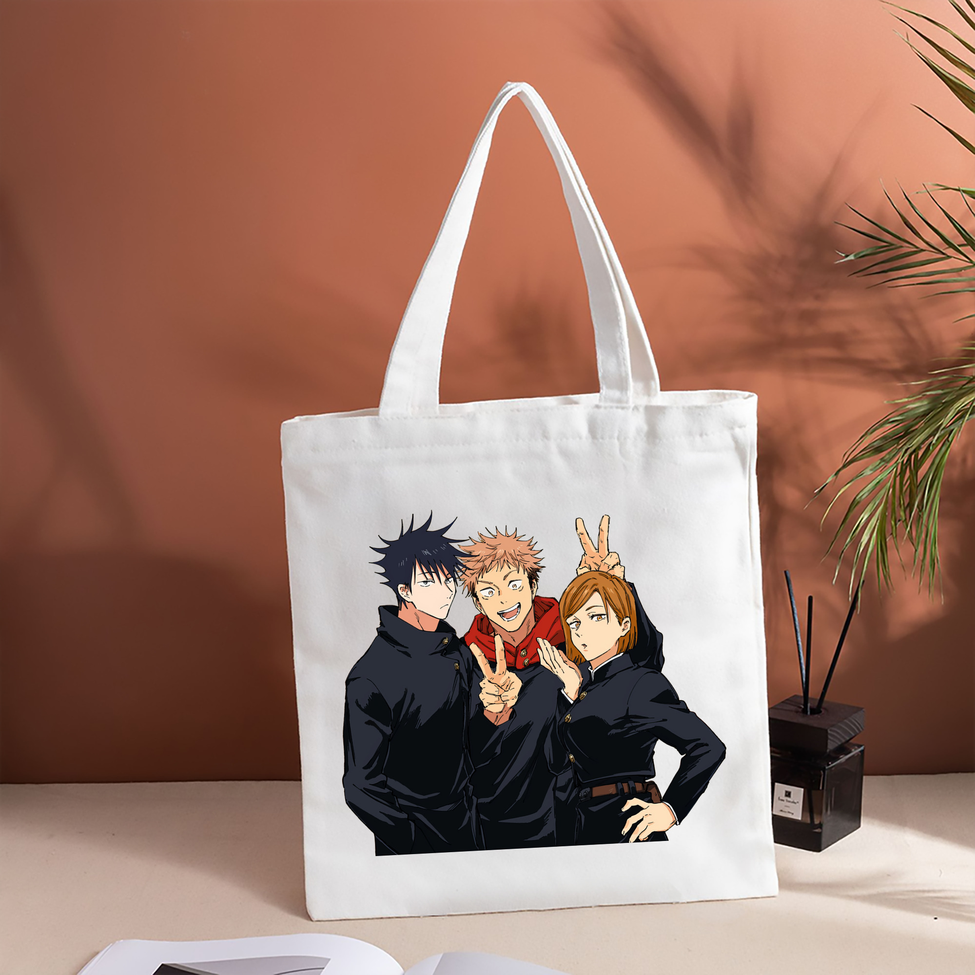 呪術廻戦 Jujutsu Kaisen 縦型キャンバス生地手提げバッグ　トートバッグ