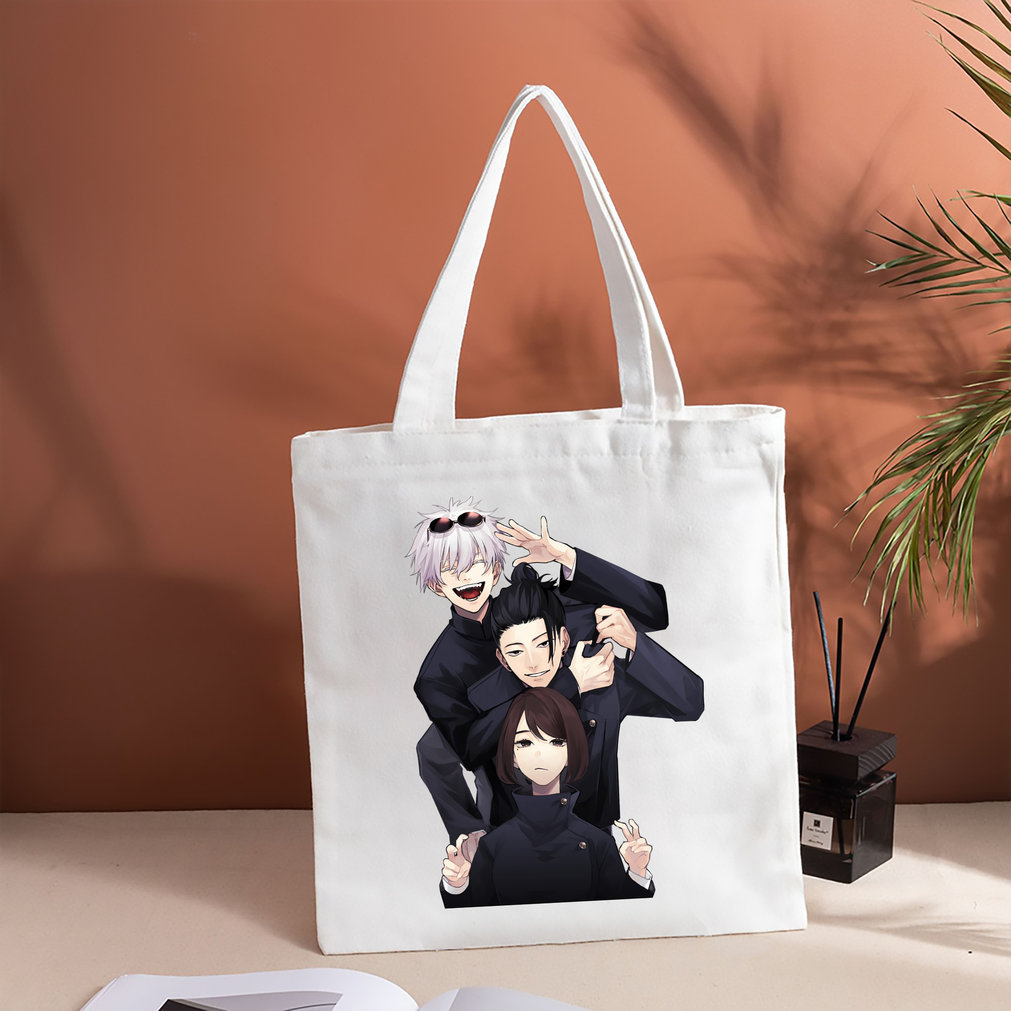 呪術廻戦 Jujutsu Kaisen 縦型キャンバス生地手提げバッグ　トートバッグ
