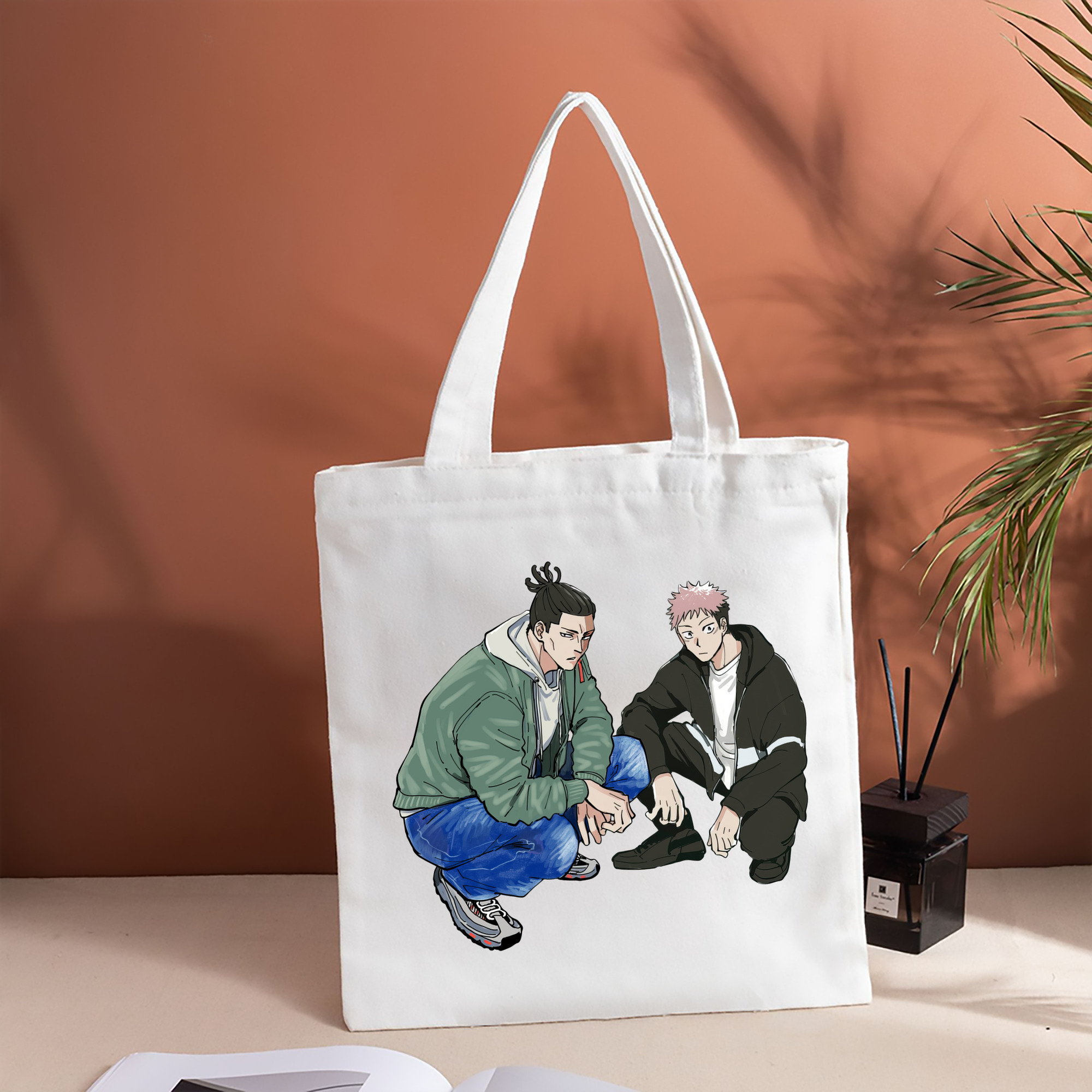 呪術廻戦 Jujutsu Kaisen 縦型キャンバス生地手提げバッグ　トートバッグ