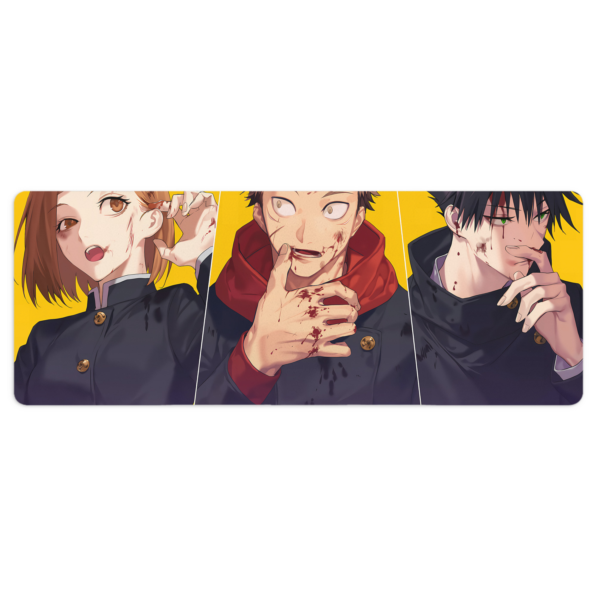 （画像用） 呪術廻戦 Jujutsu Kaisen ステッチ加工 大判デスクマット／滑り止めマウスパッド