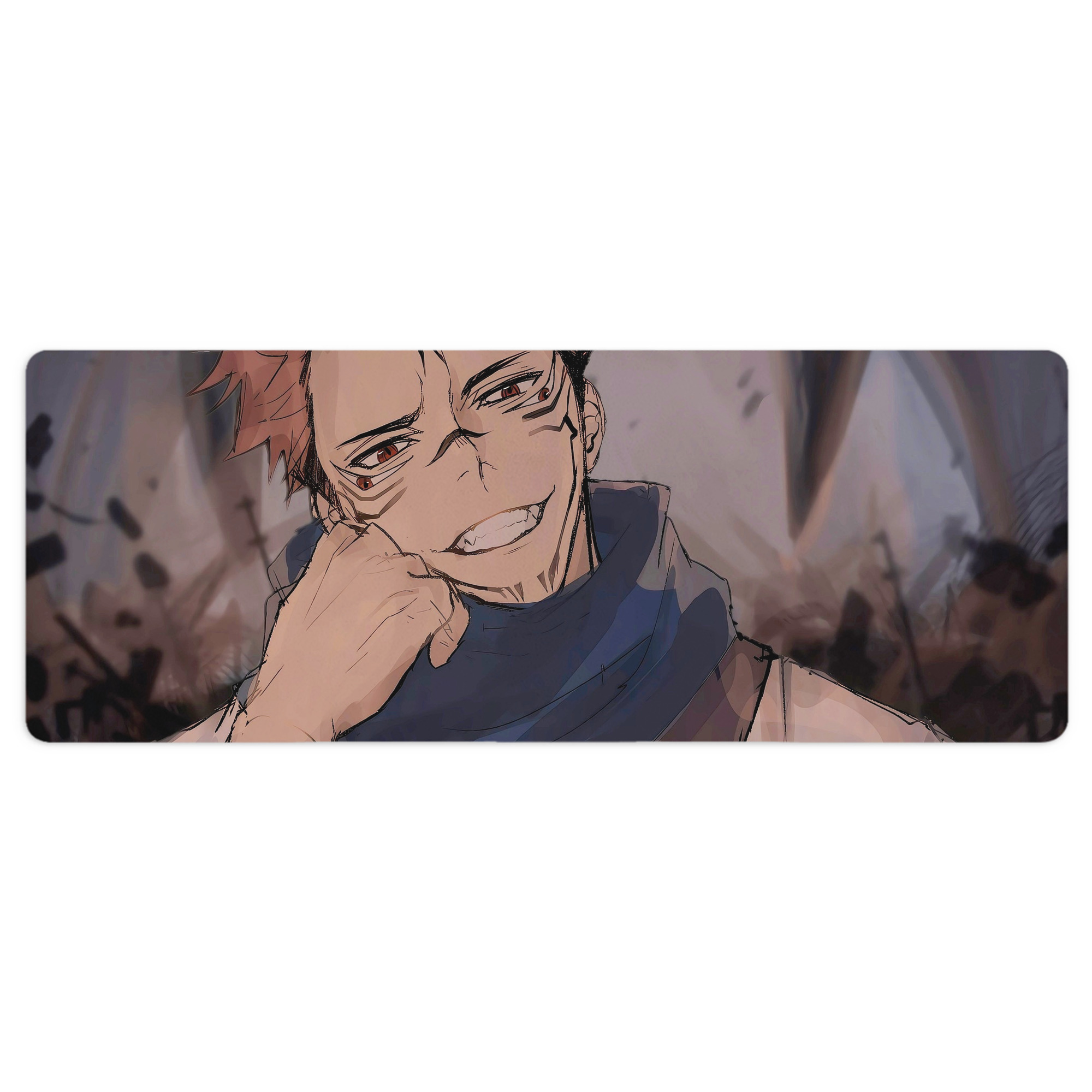 （画像用） 呪術廻戦 Jujutsu Kaisen ステッチ加工 大判デスクマット／滑り止めマウスパッド