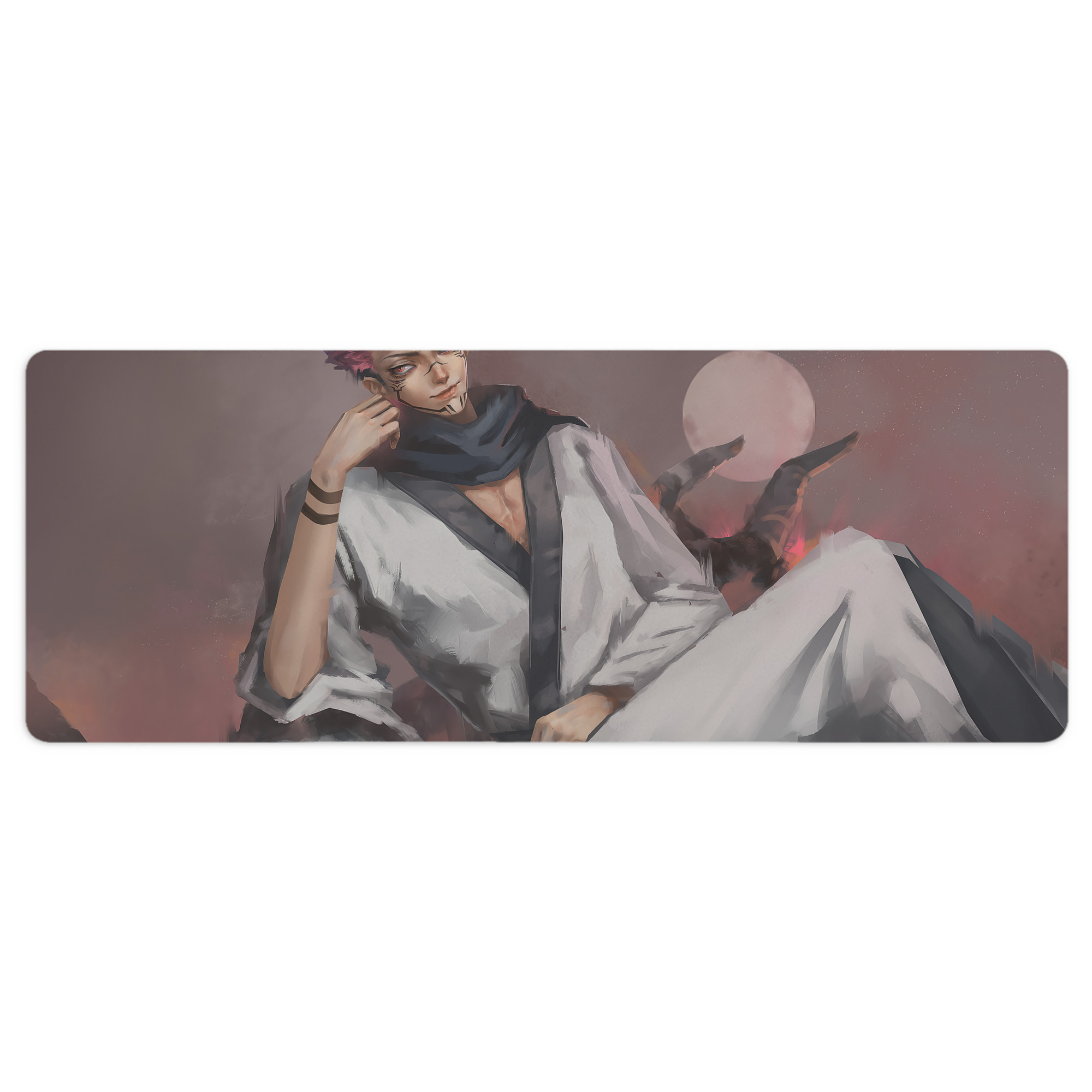 （画像用） 呪術廻戦 Jujutsu Kaisen ステッチ加工 大判デスクマット／滑り止めマウスパッド