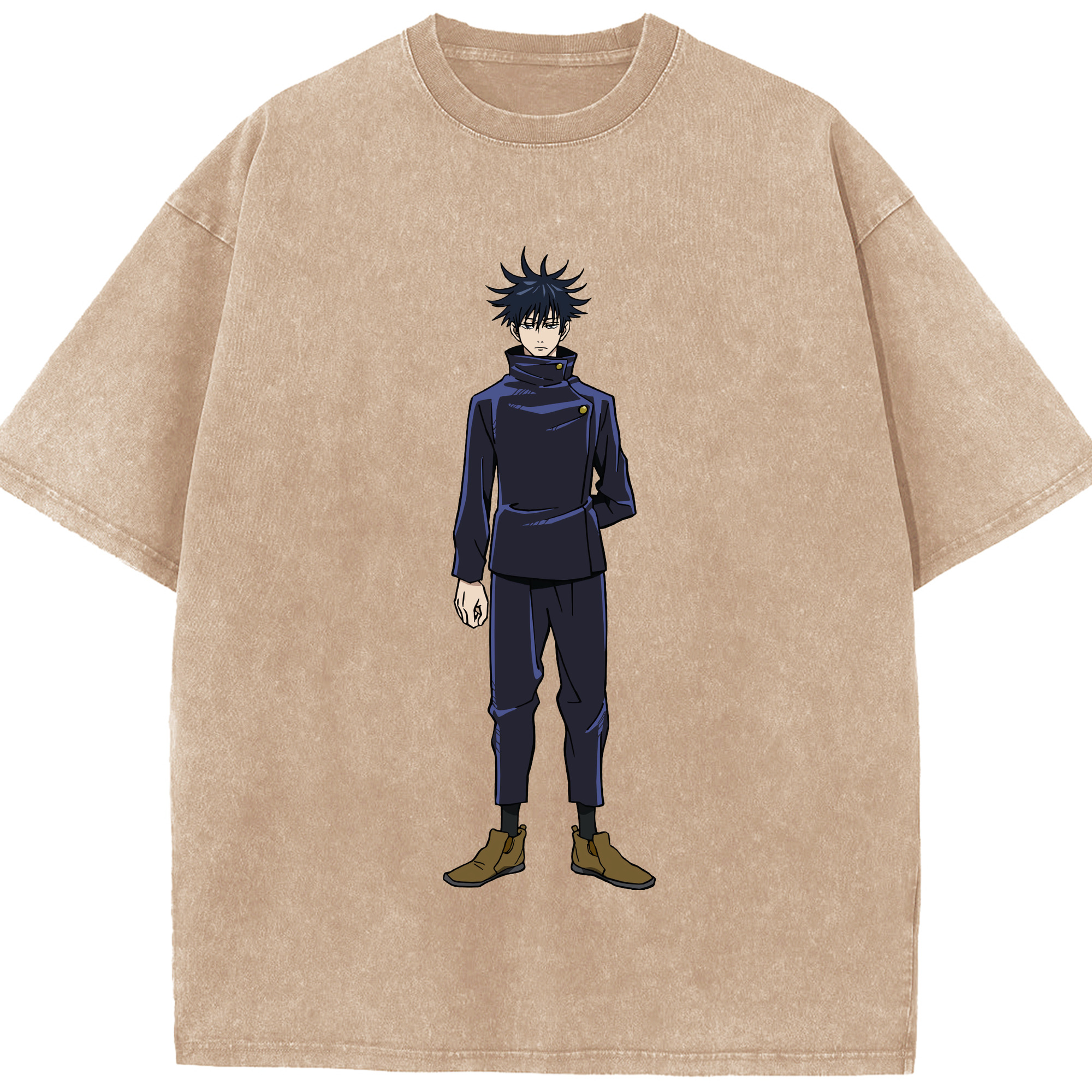 （画像用） 呪術廻戦 Jujutsu Kaisen 綿100% ヴィンテージ風 半袖Tシャツ（フロントプリント）