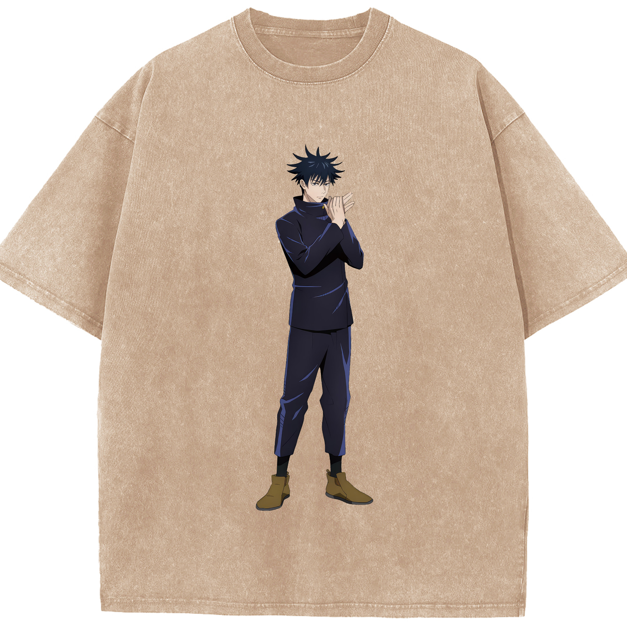 （画像用） 呪術廻戦 Jujutsu Kaisen 綿100% ヴィンテージ風 半袖Tシャツ（フロントプリント）