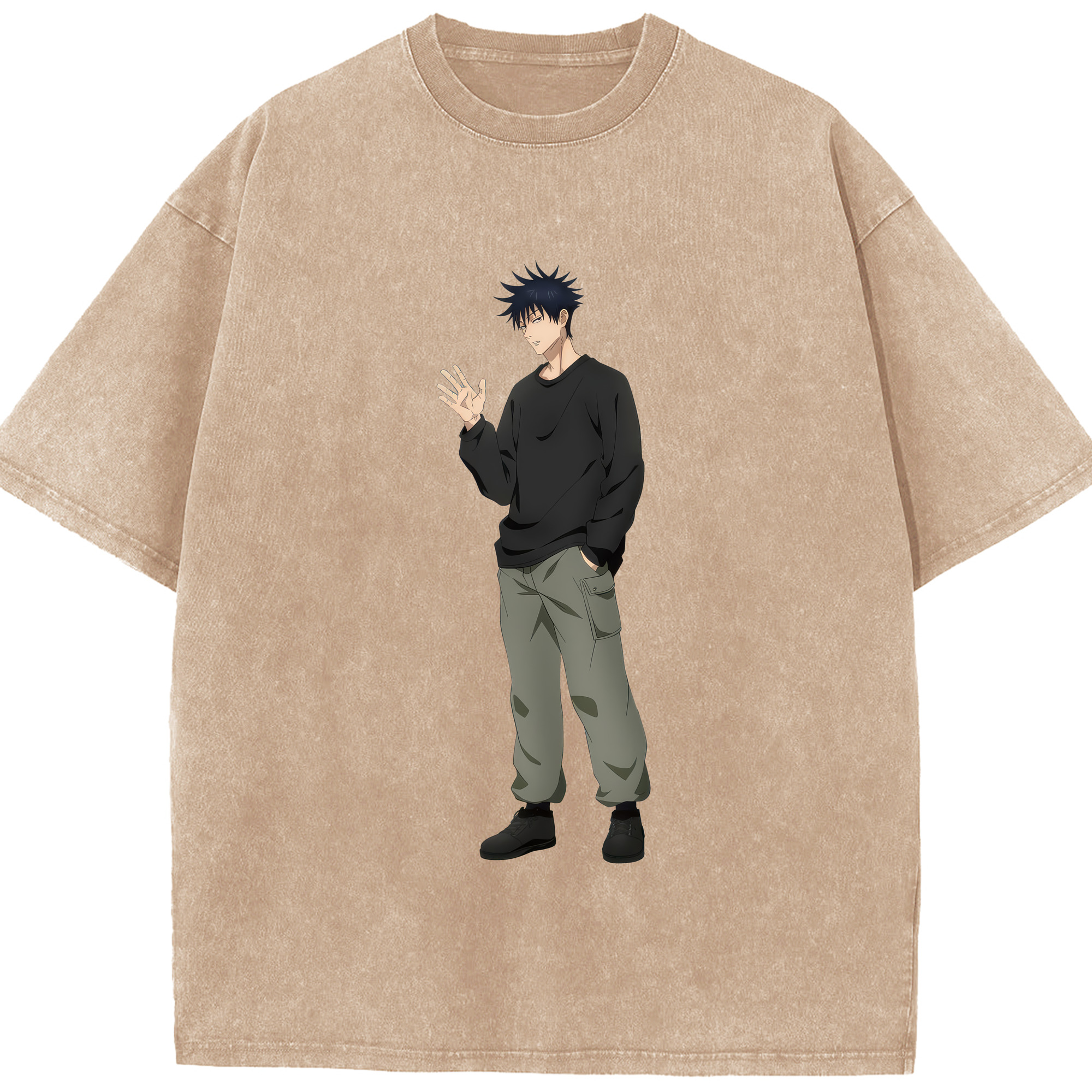 （画像用） 呪術廻戦 Jujutsu Kaisen 綿100% ヴィンテージ風 半袖Tシャツ（フロントプリント）