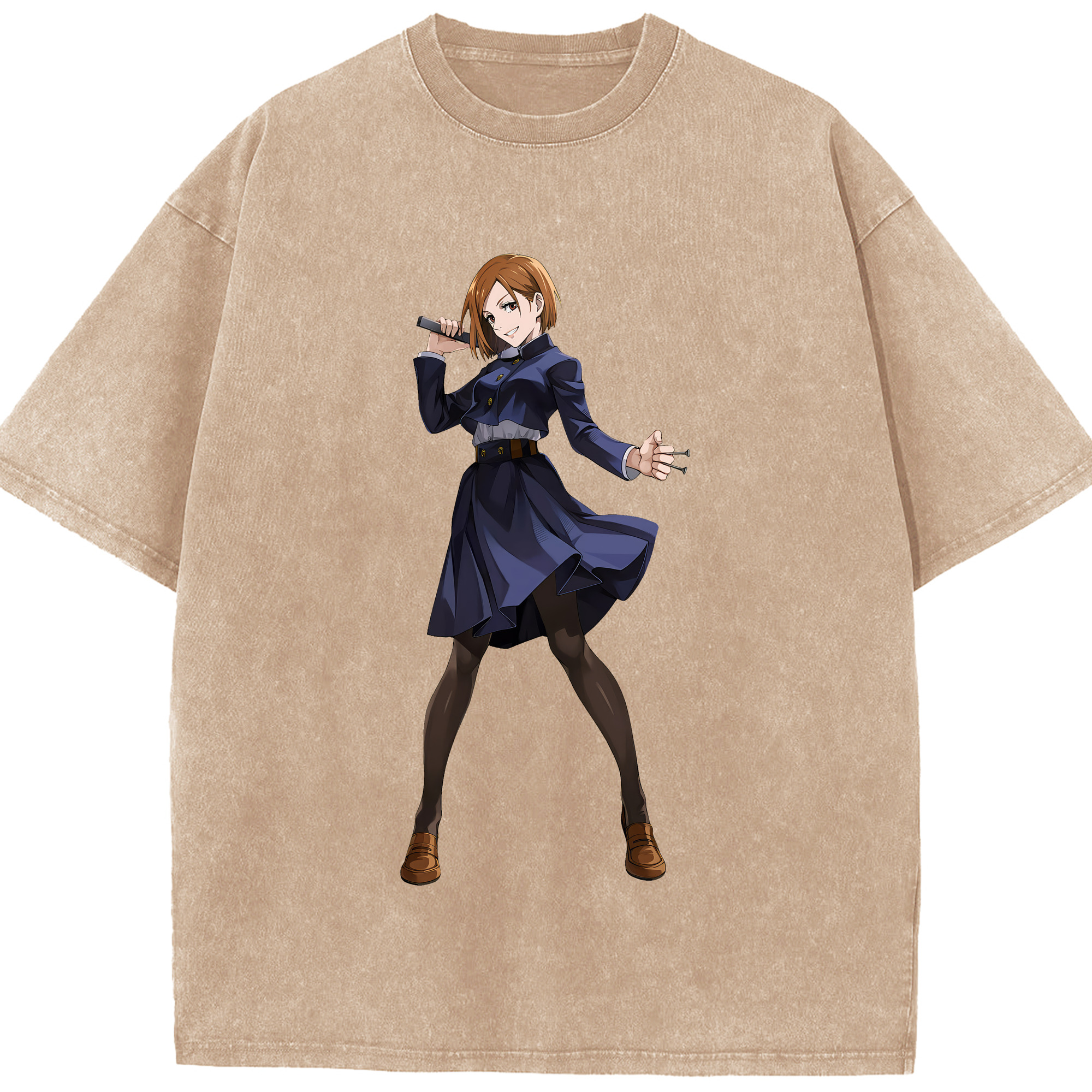 （画像用） 呪術廻戦 Jujutsu Kaisen 綿100% ヴィンテージ風 半袖Tシャツ（フロントプリント）