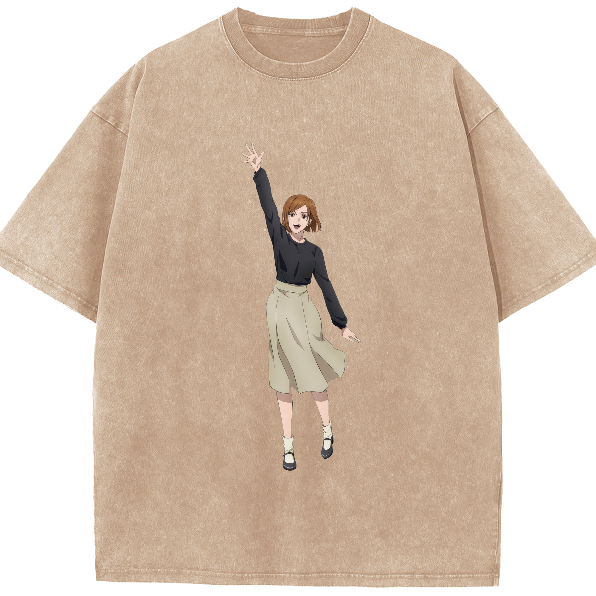 （画像用） 呪術廻戦 Jujutsu Kaisen 綿100% ヴィンテージ風 半袖Tシャツ（フロントプリント）