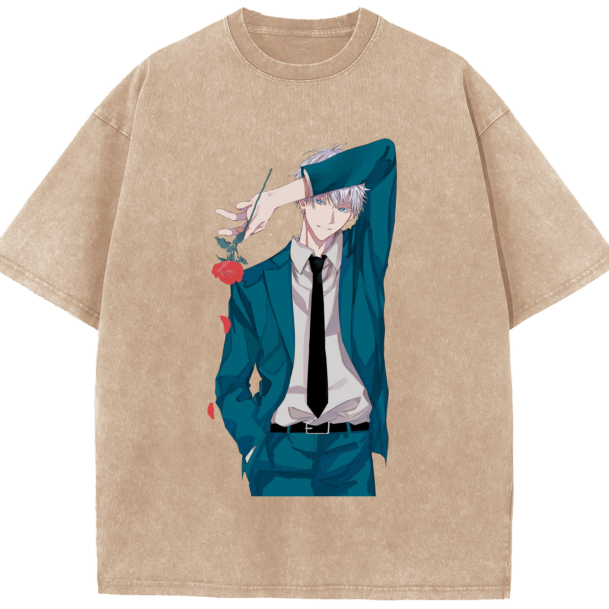 （画像用） 呪術廻戦 Jujutsu Kaisen 綿100% ヴィンテージ風 半袖Tシャツ（フロントプリント）