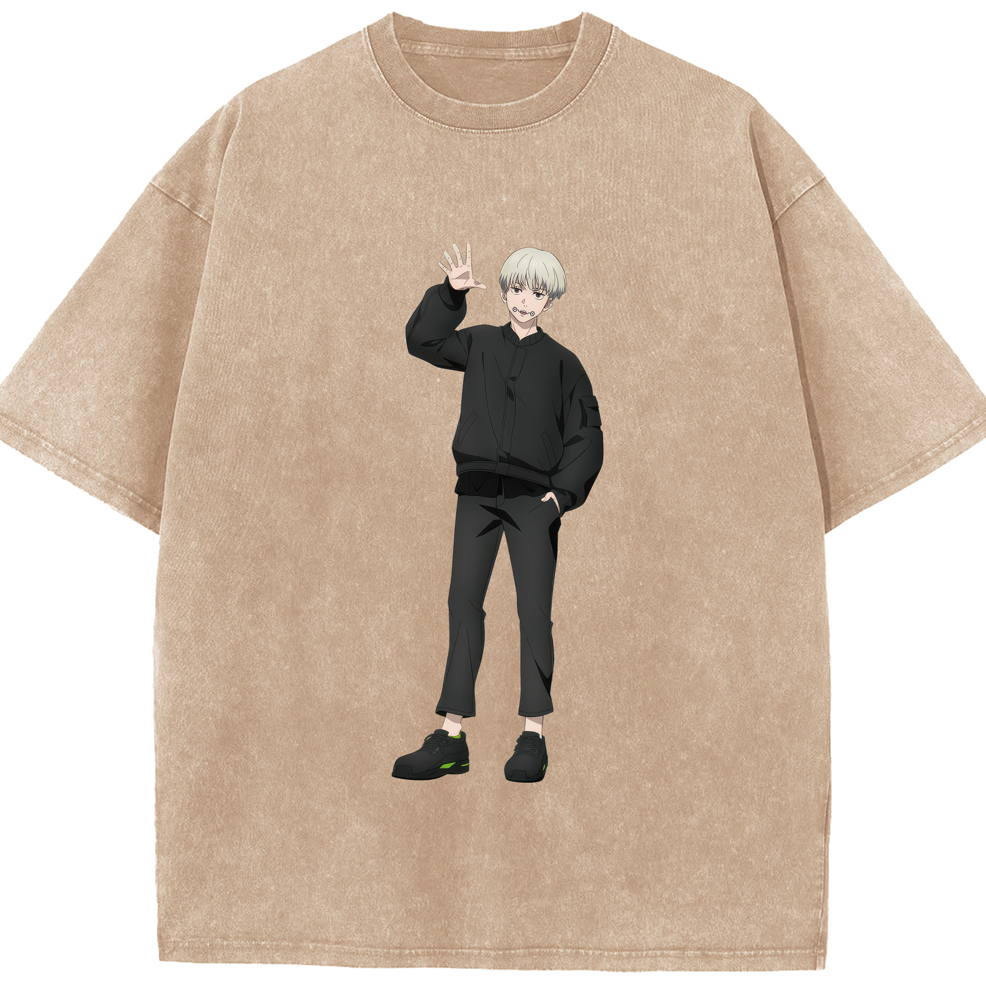 （画像用） 呪術廻戦 Jujutsu Kaisen 綿100% ヴィンテージ風 半袖Tシャツ（フロントプリント）