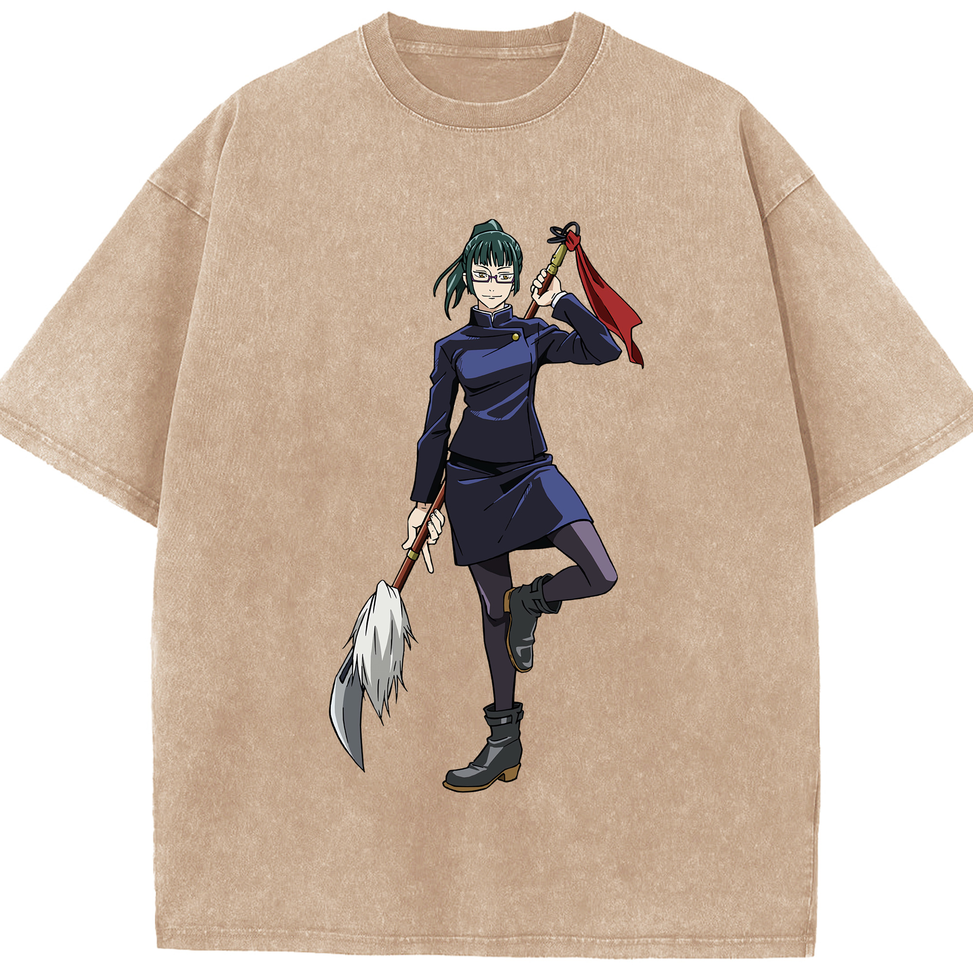 （画像用） 呪術廻戦 Jujutsu Kaisen 綿100% ヴィンテージ風 半袖Tシャツ（フロントプリント）