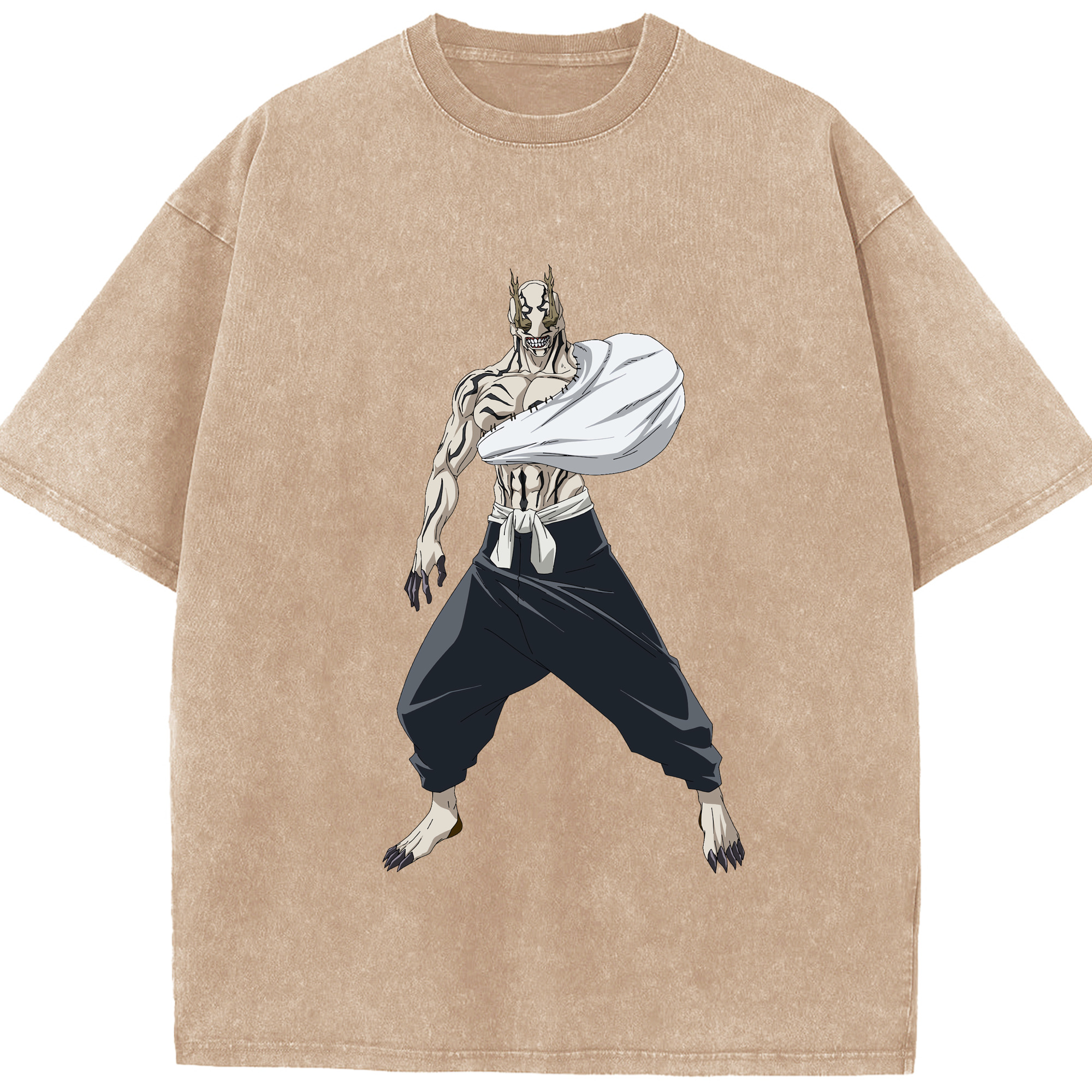 （画像用） 呪術廻戦 Jujutsu Kaisen 綿100% ヴィンテージ風 半袖Tシャツ（フロントプリント）
