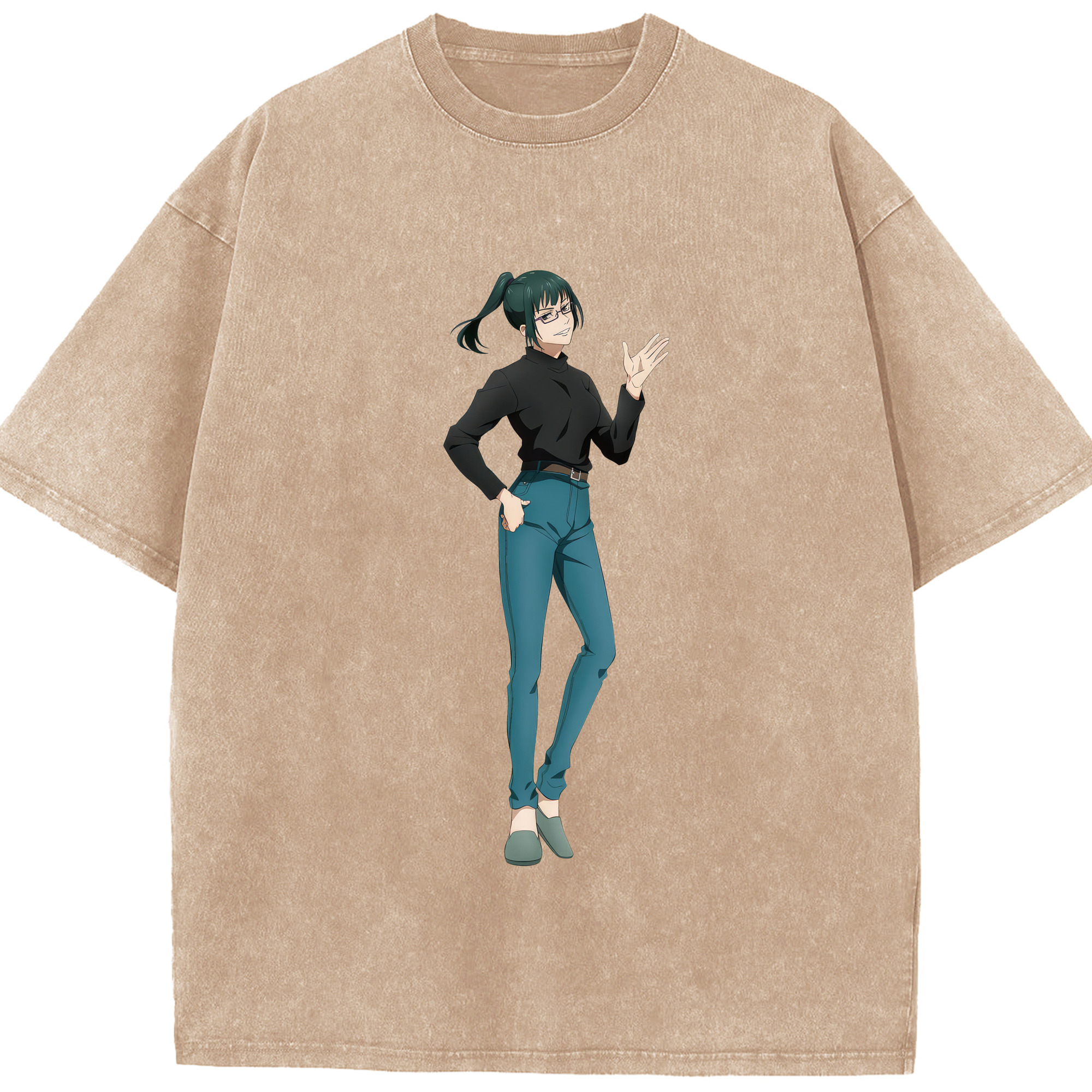 （画像用） 呪術廻戦 Jujutsu Kaisen 綿100% ヴィンテージ風 半袖Tシャツ（フロントプリント）