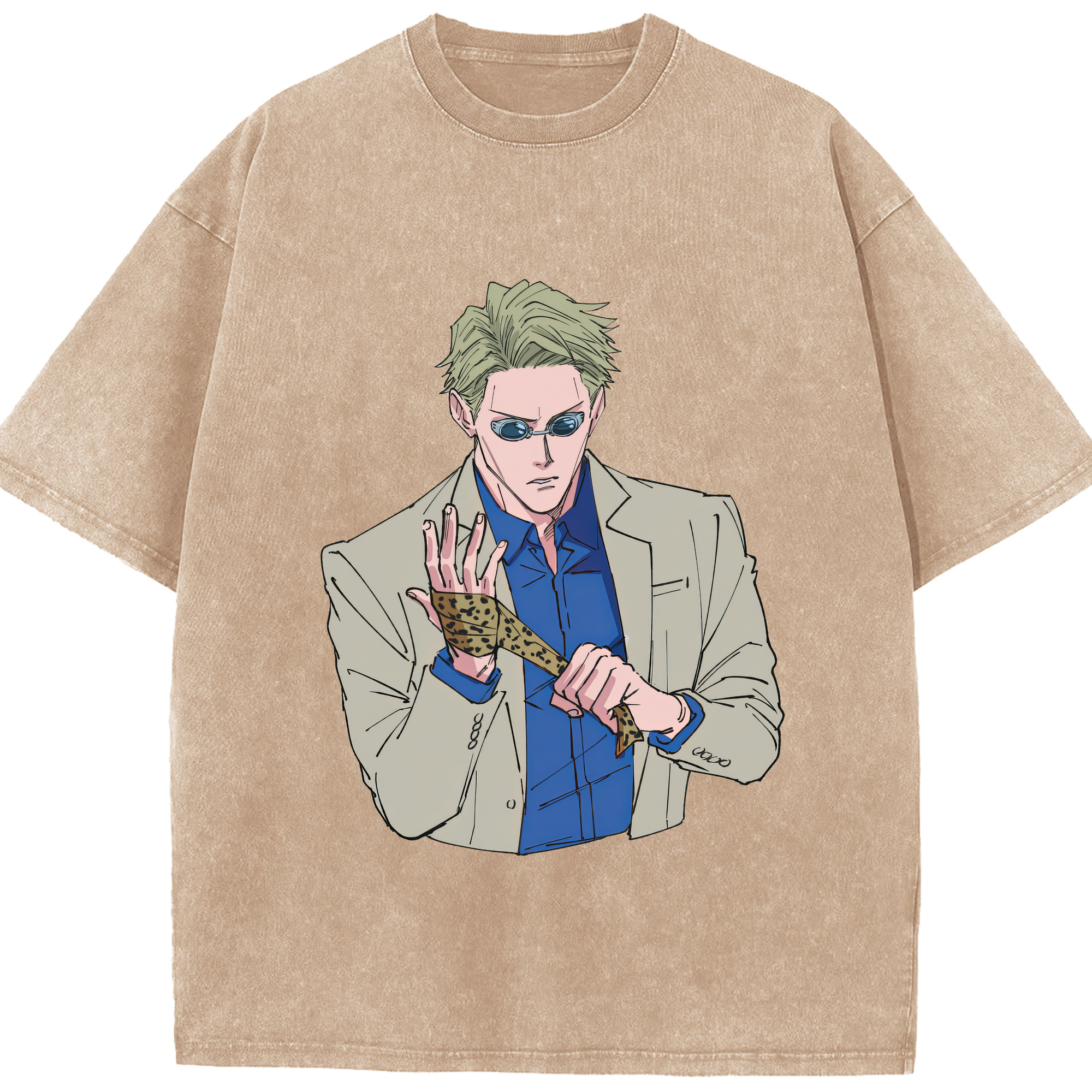 （画像用） 呪術廻戦 Jujutsu Kaisen 綿100% ヴィンテージ風 半袖Tシャツ（フロントプリント）