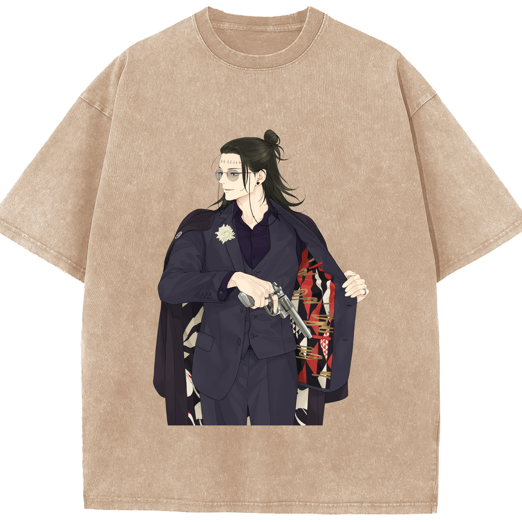 （画像用） 呪術廻戦 Jujutsu Kaisen 綿100% ヴィンテージ風 半袖Tシャツ（フロントプリント）