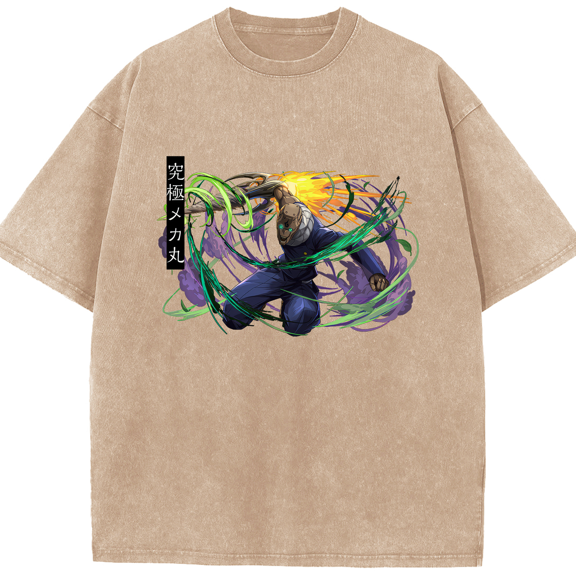 （画像用） 呪術廻戦 Jujutsu Kaisen 綿100% ヴィンテージ風 半袖Tシャツ（フロントプリント）