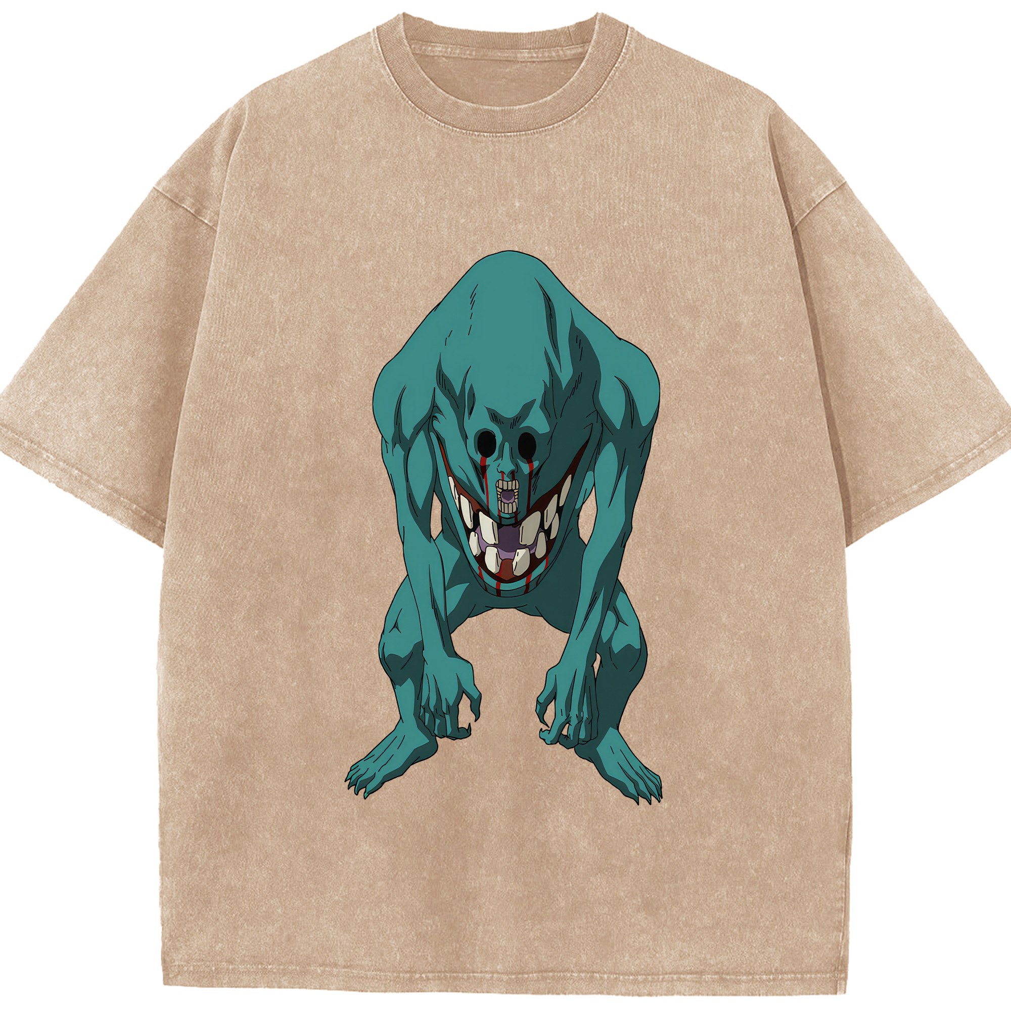 （画像用） 呪術廻戦 Jujutsu Kaisen 綿100% ヴィンテージ風 半袖Tシャツ（フロントプリント）