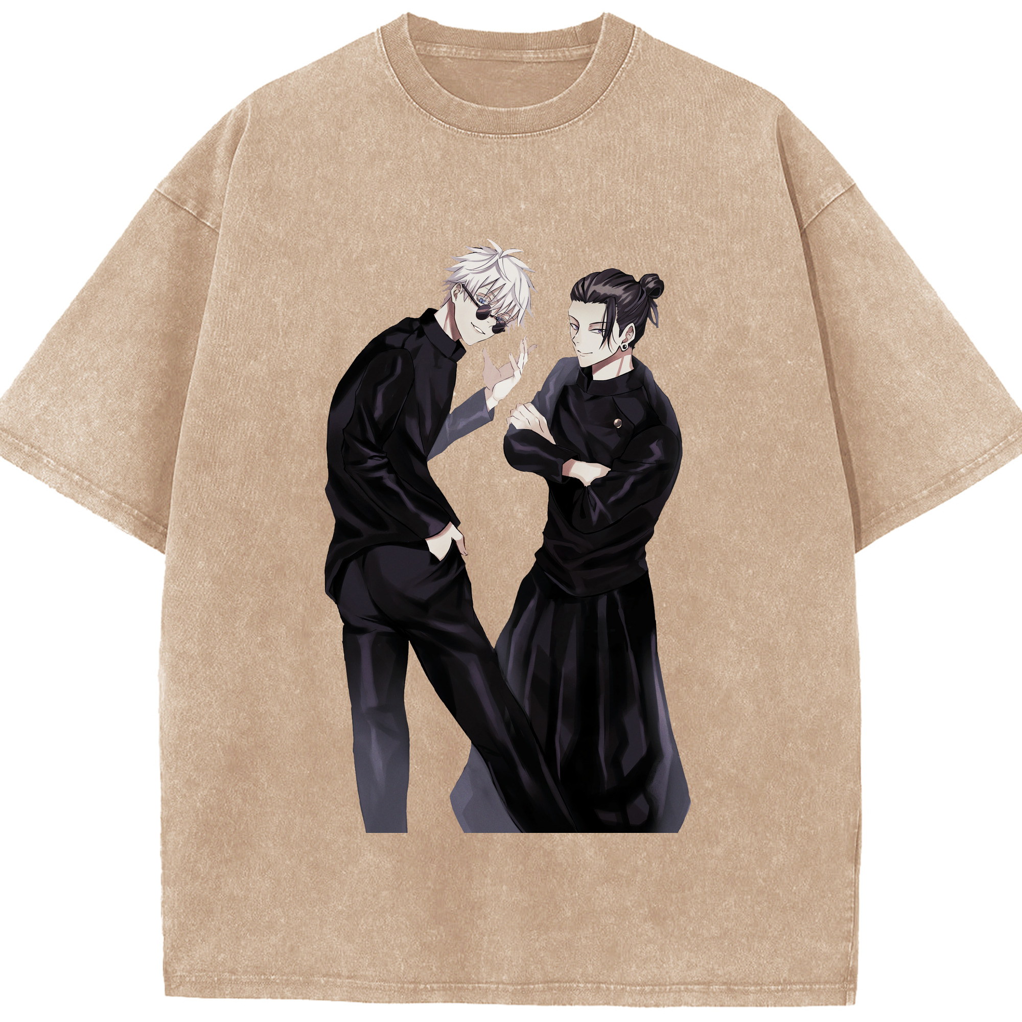 （画像用） 呪術廻戦 Jujutsu Kaisen 綿100% ヴィンテージ風 半袖Tシャツ（フロントプリント）