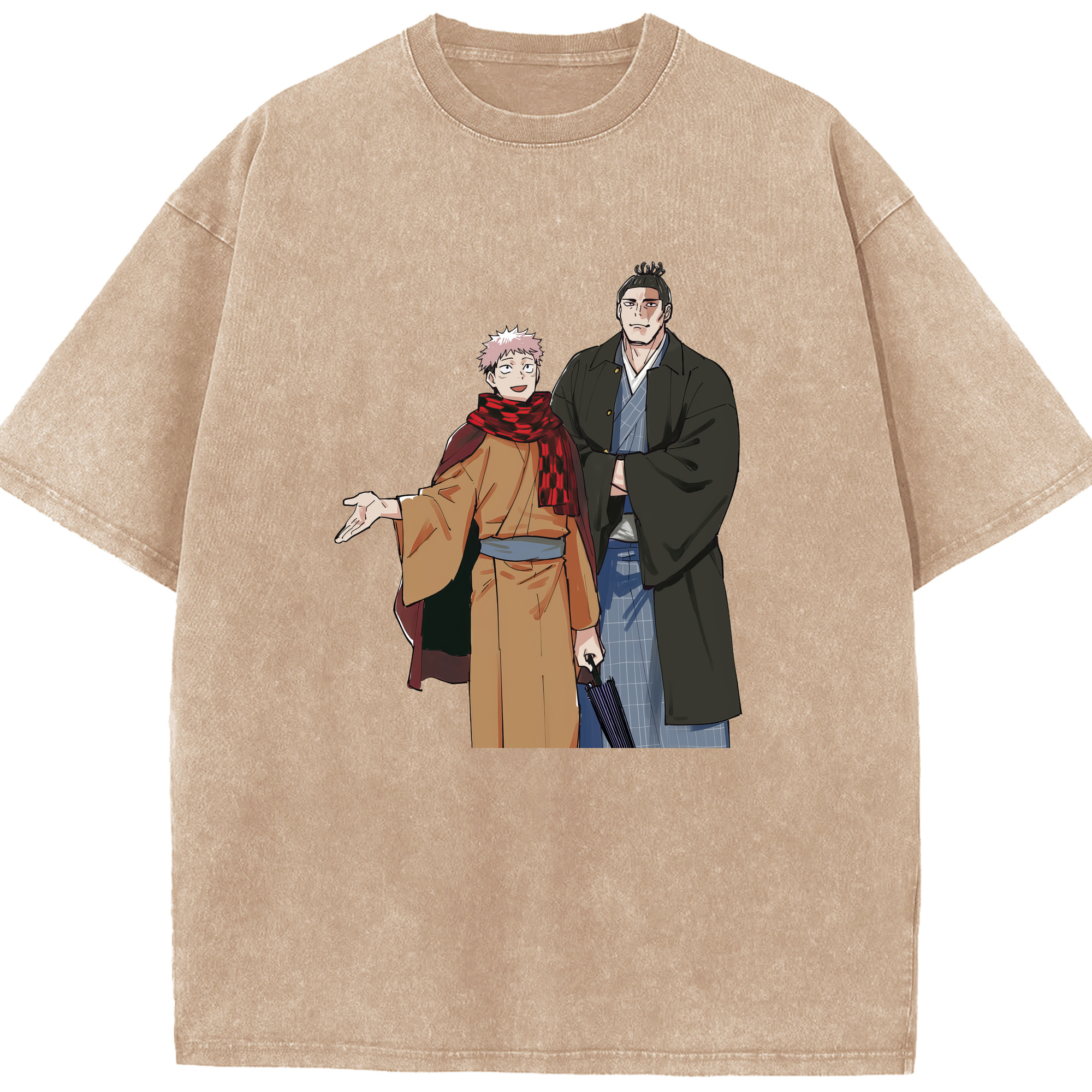 （画像用） 呪術廻戦 Jujutsu Kaisen 綿100% ヴィンテージ風 半袖Tシャツ（フロントプリント）