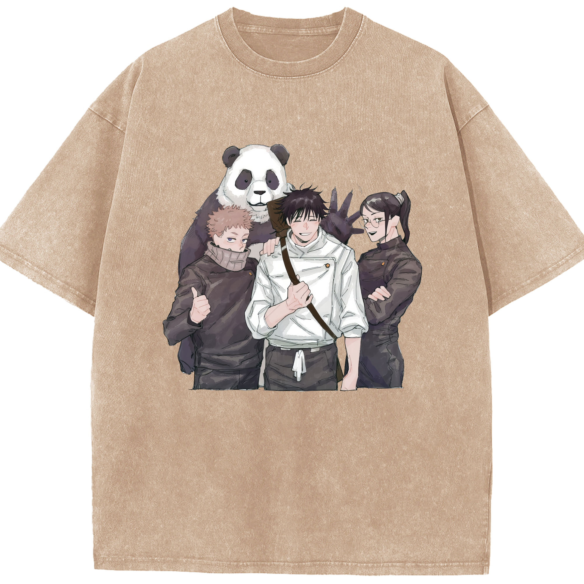 （画像用） 呪術廻戦 Jujutsu Kaisen 綿100% ヴィンテージ風 半袖Tシャツ（フロントプリント）