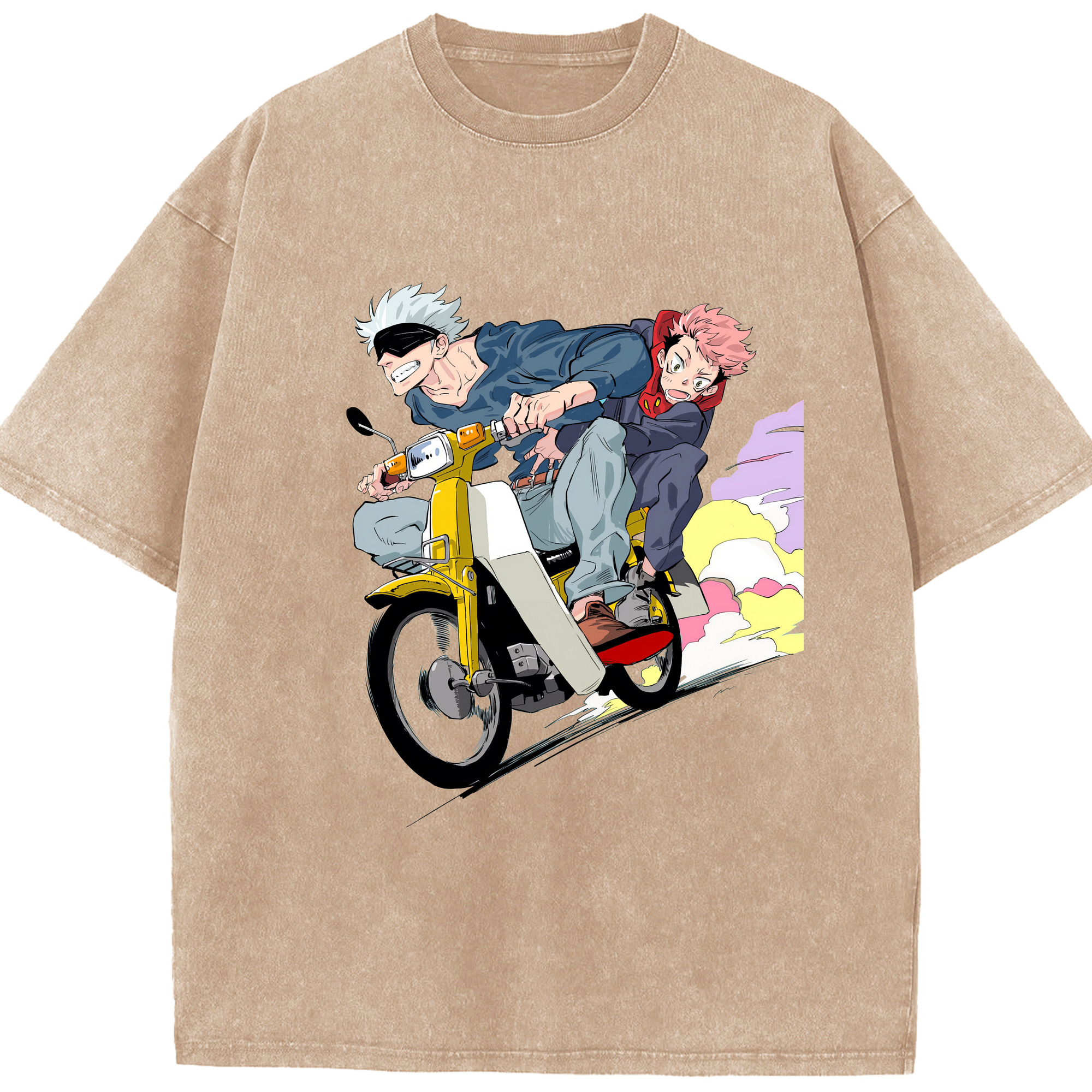（画像用） 呪術廻戦 Jujutsu Kaisen 綿100% ヴィンテージ風 半袖Tシャツ（フロントプリント）