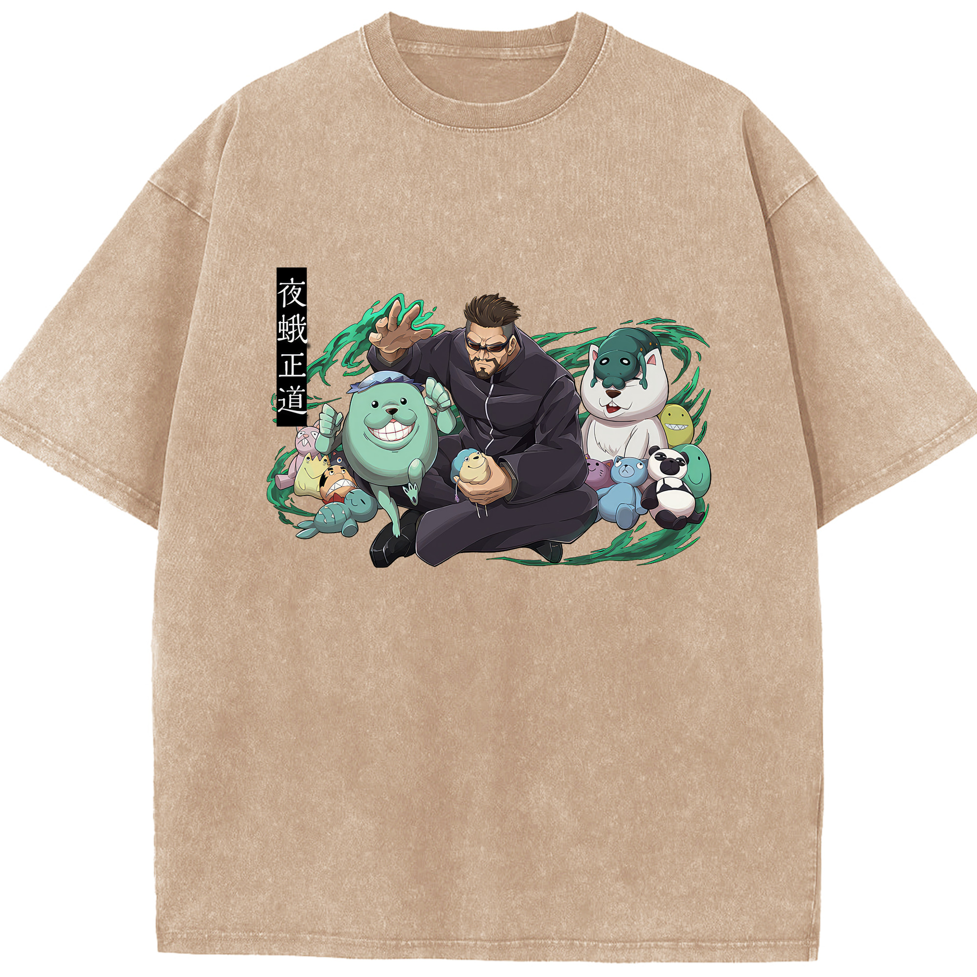 （画像用） 呪術廻戦 Jujutsu Kaisen 綿100% ヴィンテージ風 半袖Tシャツ（フロントプリント）