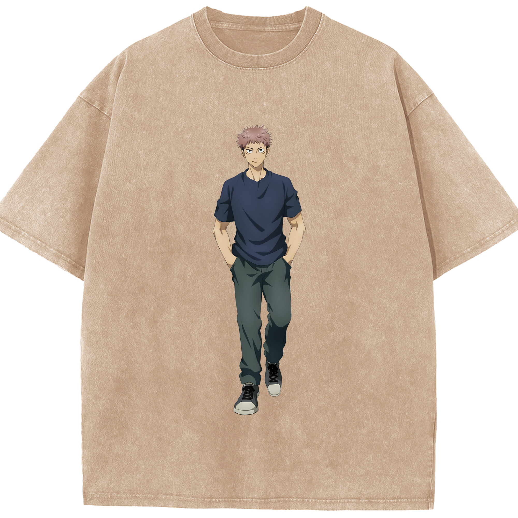 （画像用） 呪術廻戦 Jujutsu Kaisen 綿100% ヴィンテージ風 半袖Tシャツ（フロントプリント）