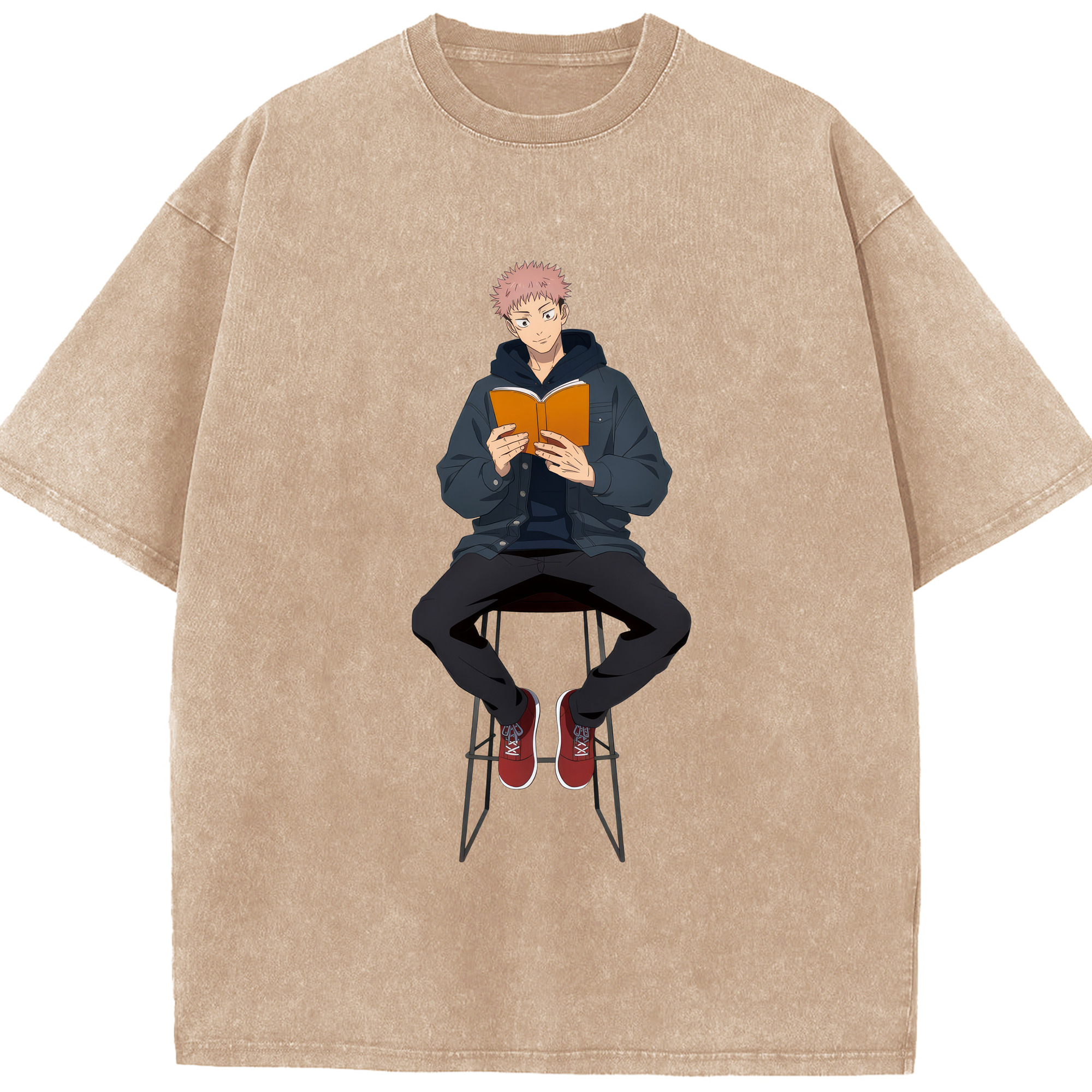 （画像用） 呪術廻戦 Jujutsu Kaisen 綿100% ヴィンテージ風 半袖Tシャツ（フロントプリント）