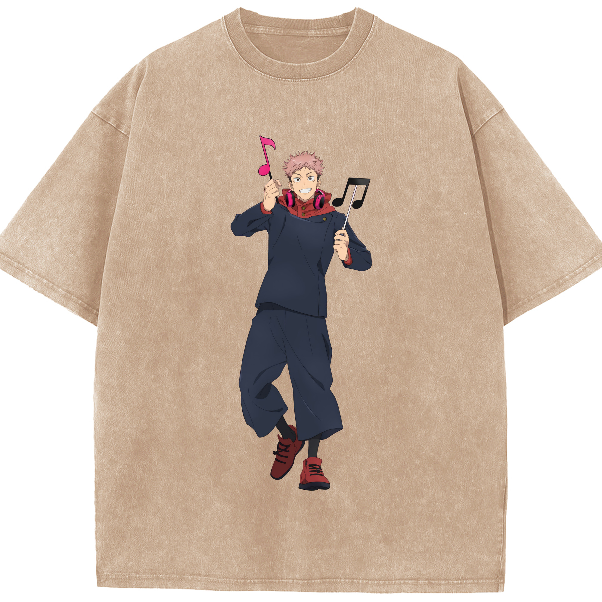 （画像用） 呪術廻戦 Jujutsu Kaisen 綿100% ヴィンテージ風 半袖Tシャツ（フロントプリント）