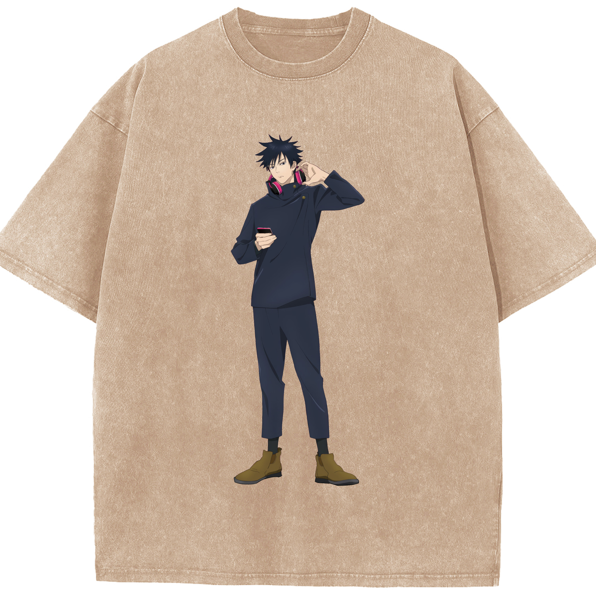 （画像用） 呪術廻戦 Jujutsu Kaisen 綿100% ヴィンテージ風 半袖Tシャツ（フロントプリント）