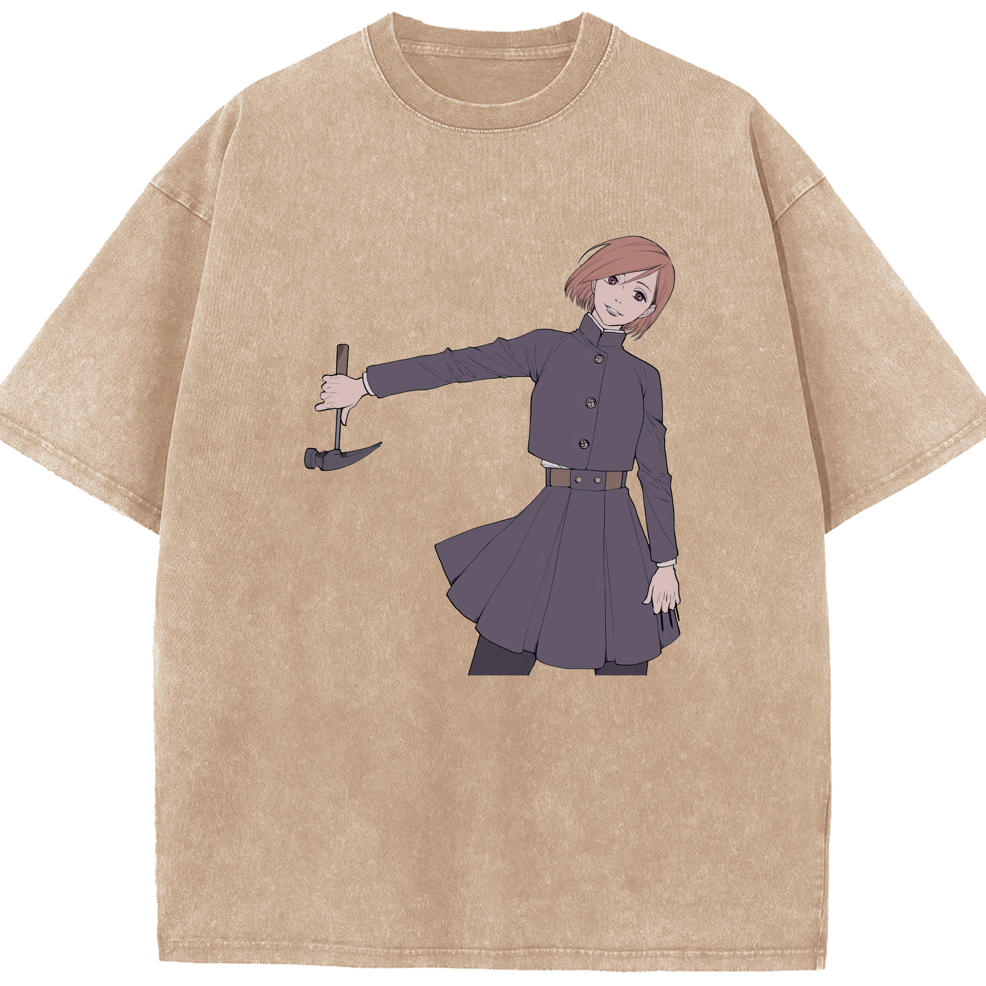 （画像用） 呪術廻戦 Jujutsu Kaisen 綿100% ヴィンテージ風 半袖Tシャツ（フロントプリント）