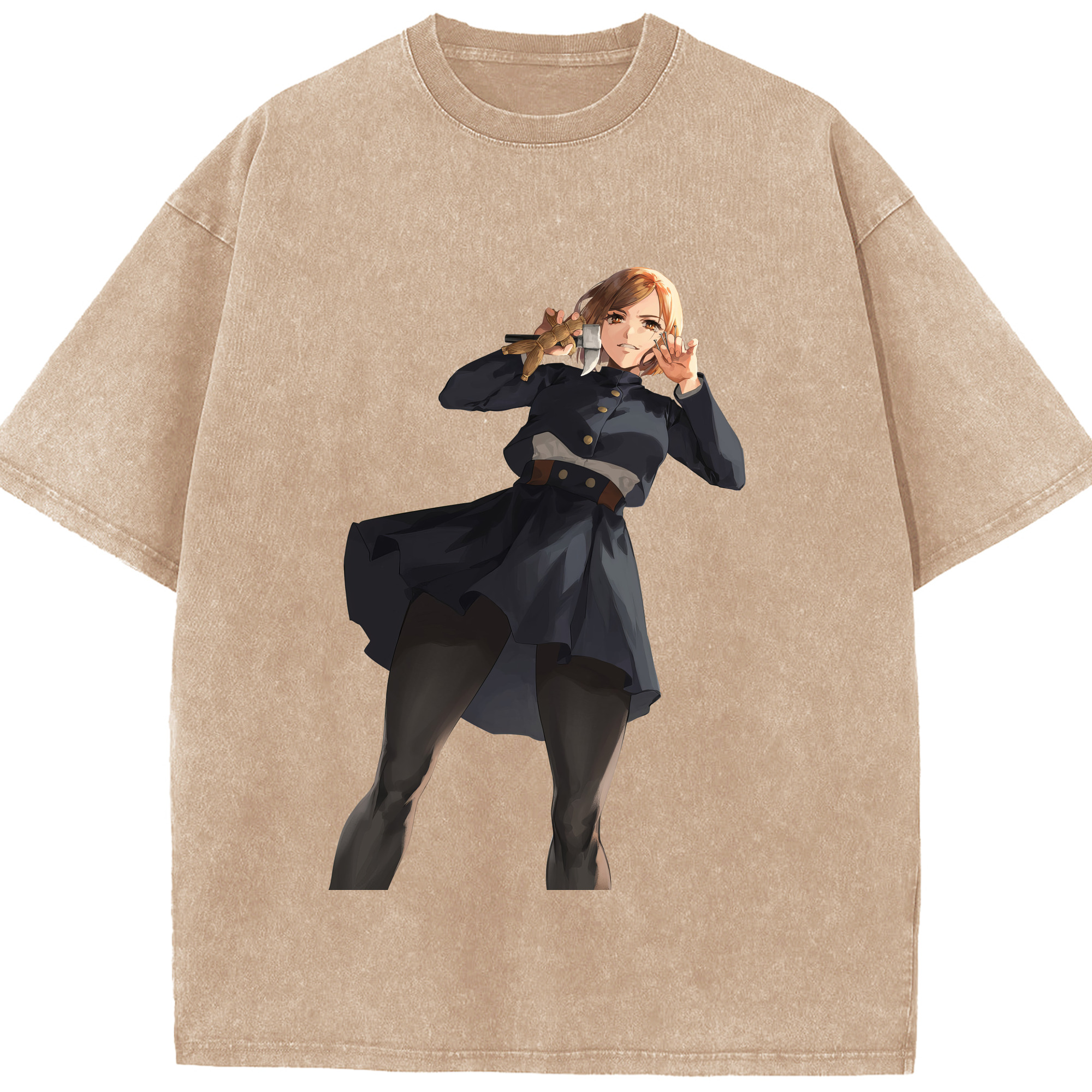 （画像用） 呪術廻戦 Jujutsu Kaisen 綿100% ヴィンテージ風 半袖Tシャツ（フロントプリント）