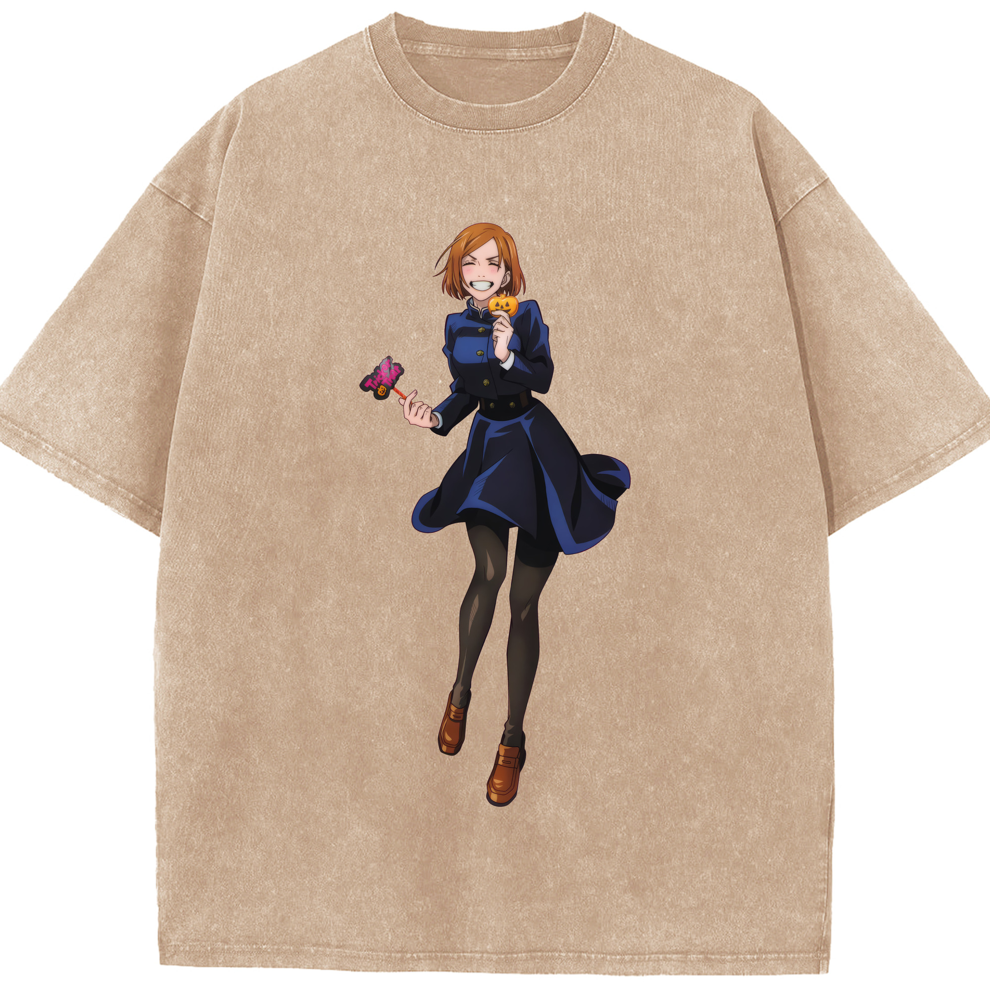 （画像用） 呪術廻戦 Jujutsu Kaisen 綿100% ヴィンテージ風 半袖Tシャツ（フロントプリント）